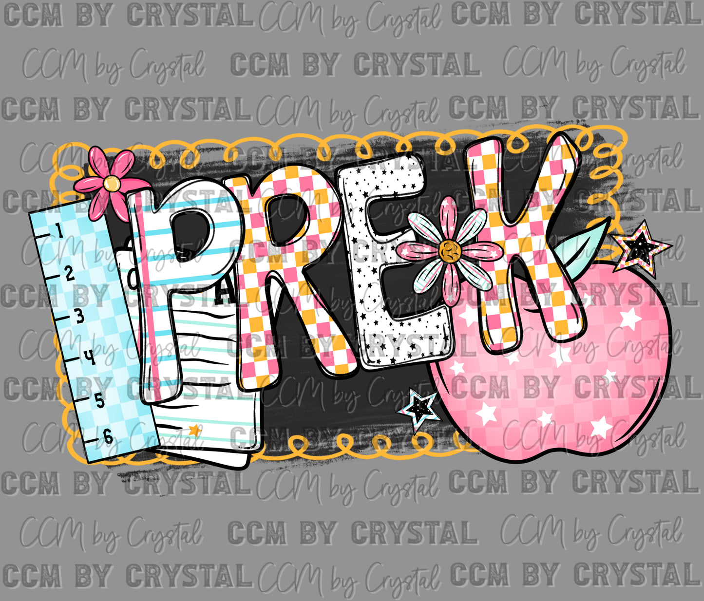 Pre K Back to School Ready to Press Transfer DTF Transfer Sublimation Transfer