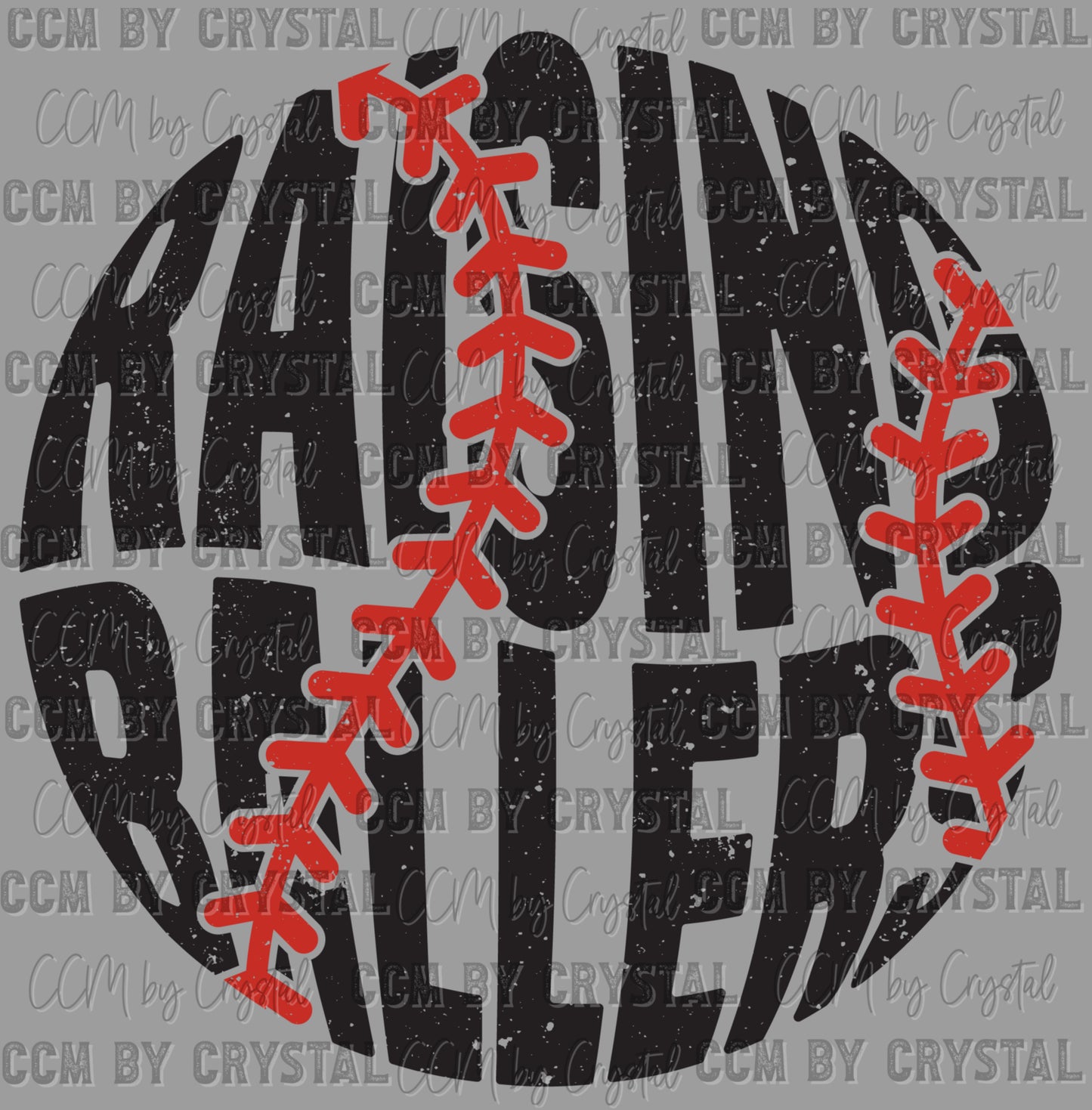 Baseball Raising Ballers Distressed Ready to Press Transfer DTF Transfer Sublimation Transfer