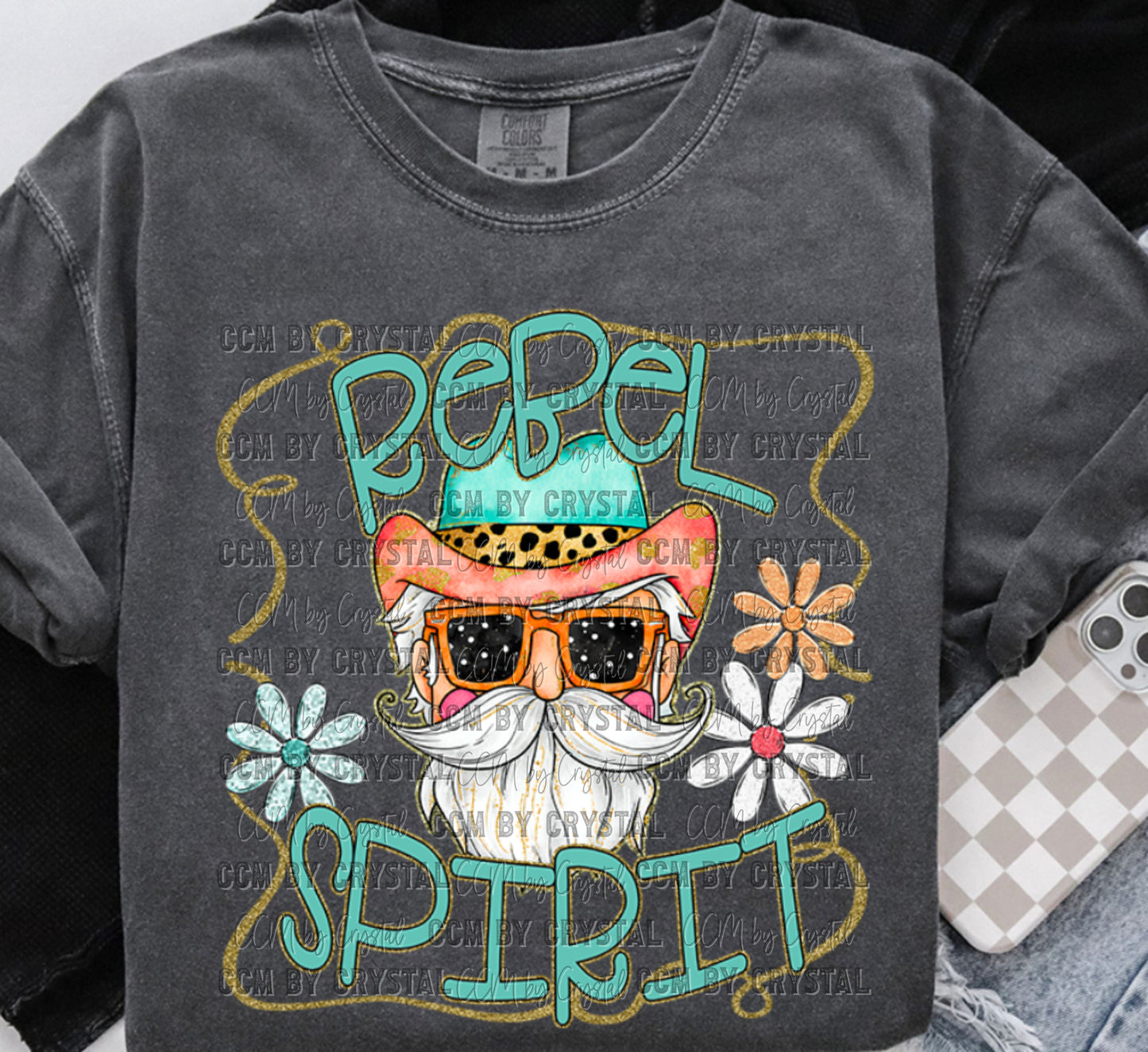 Rebel Spirit Cartoon Mascot Ready to Press Transfer DTF Transfer Sublimation Transfer