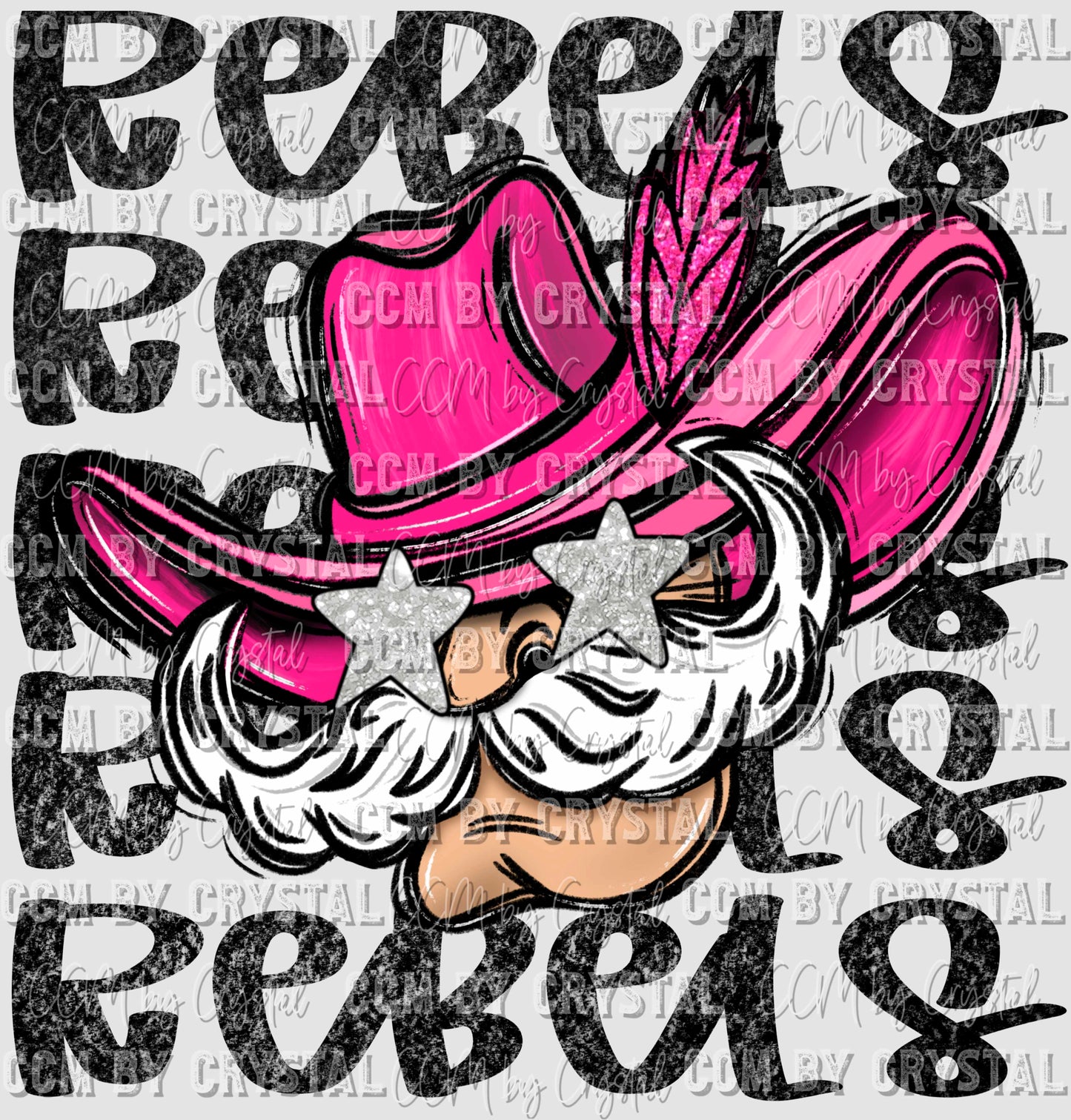 Rebels Mascot Pink Ready to Press Transfer