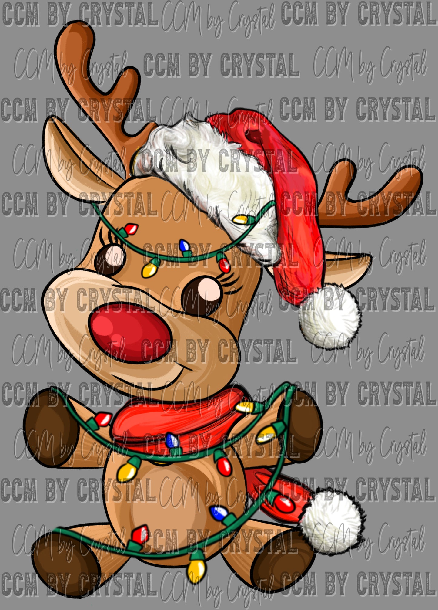 Christmas Reindeer Ready to Press Transfer DTF Transfer Sublimation Transfer