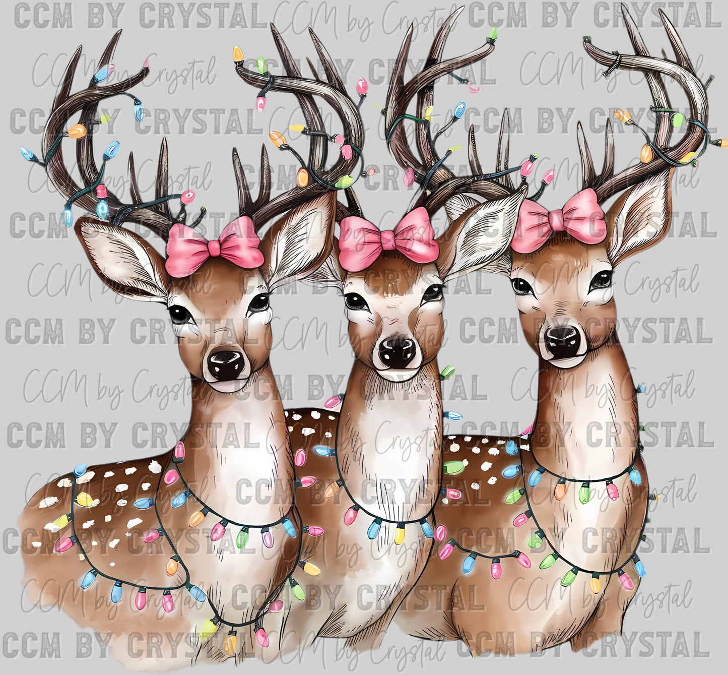 Christmas Reindeer Ready to Press Transfer DTF Transfer Sublimation Transfer