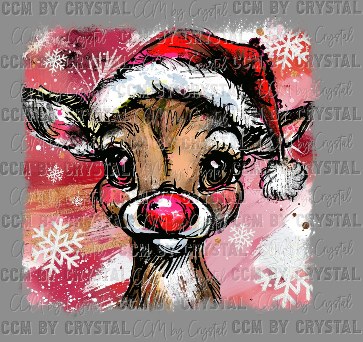 Reindeer Snowman Christmas Ready to Press Transfer DTF Transfer Sublimation Transfer