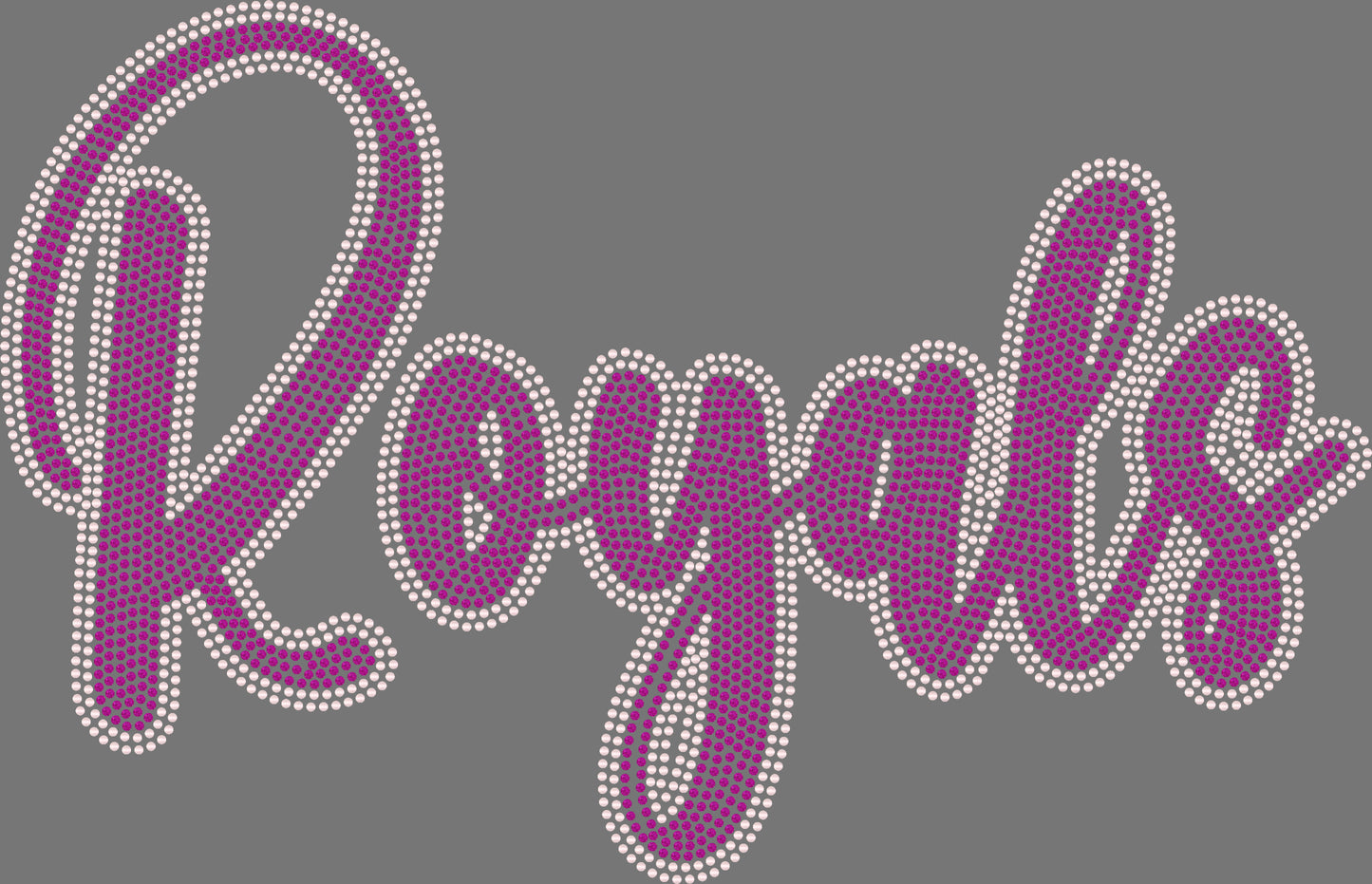 Royals 2-Color Approximately 11" wide Spangle Transfer