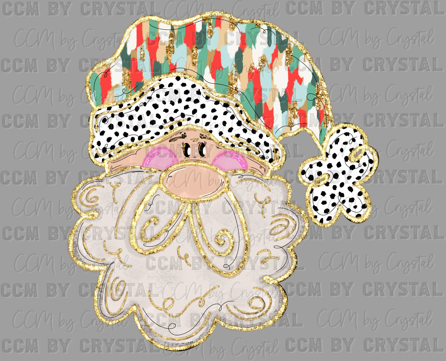 Santa Christmas Ready to Press Transfer DTF Transfer Sublimation Transfer