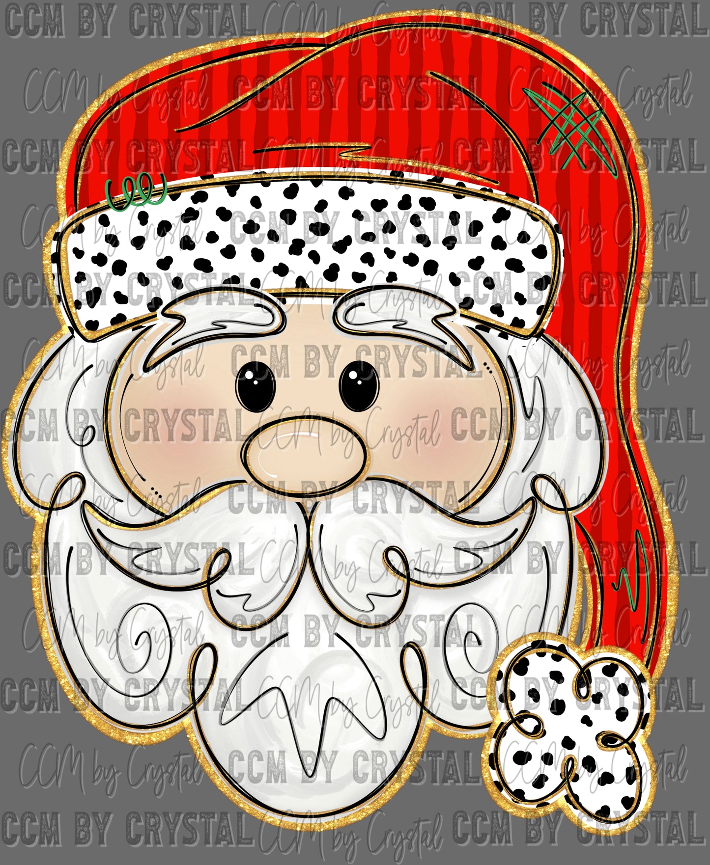 Christmas Santa Ready to Press Transfer DTF Transfer Sublimation Transfer
