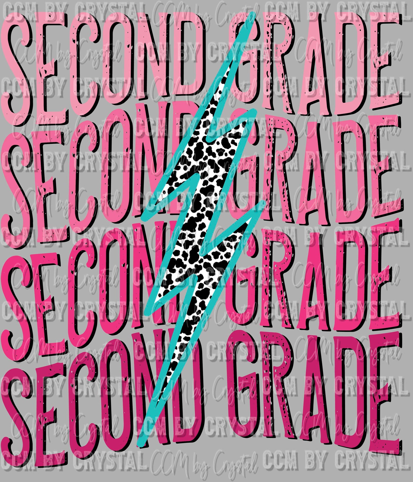 Second Grade Lightning Bolt Ready to Press Transfer