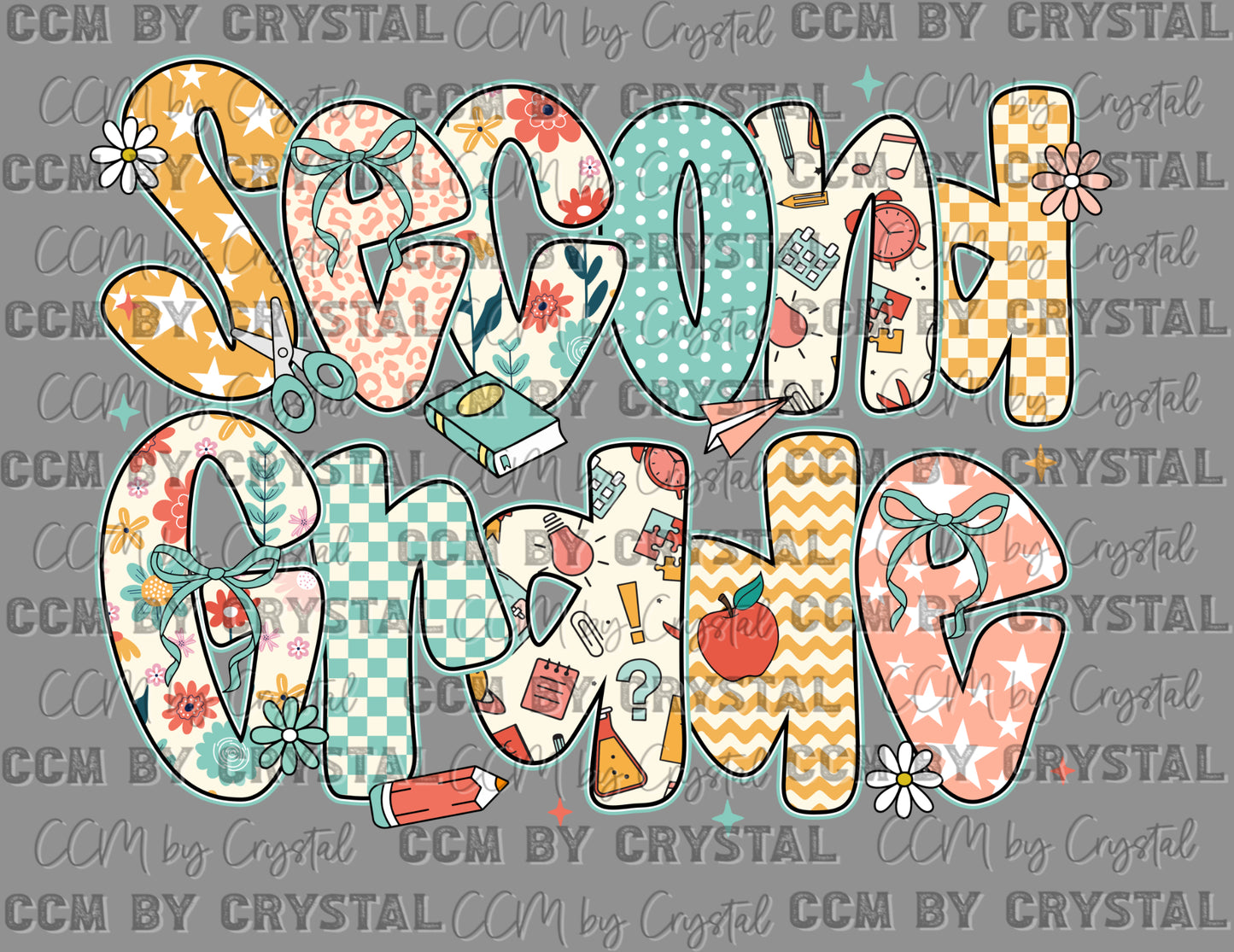 Second Grade Back to School Ready to Press Transfer DTF Transfer Sublimation Transfer