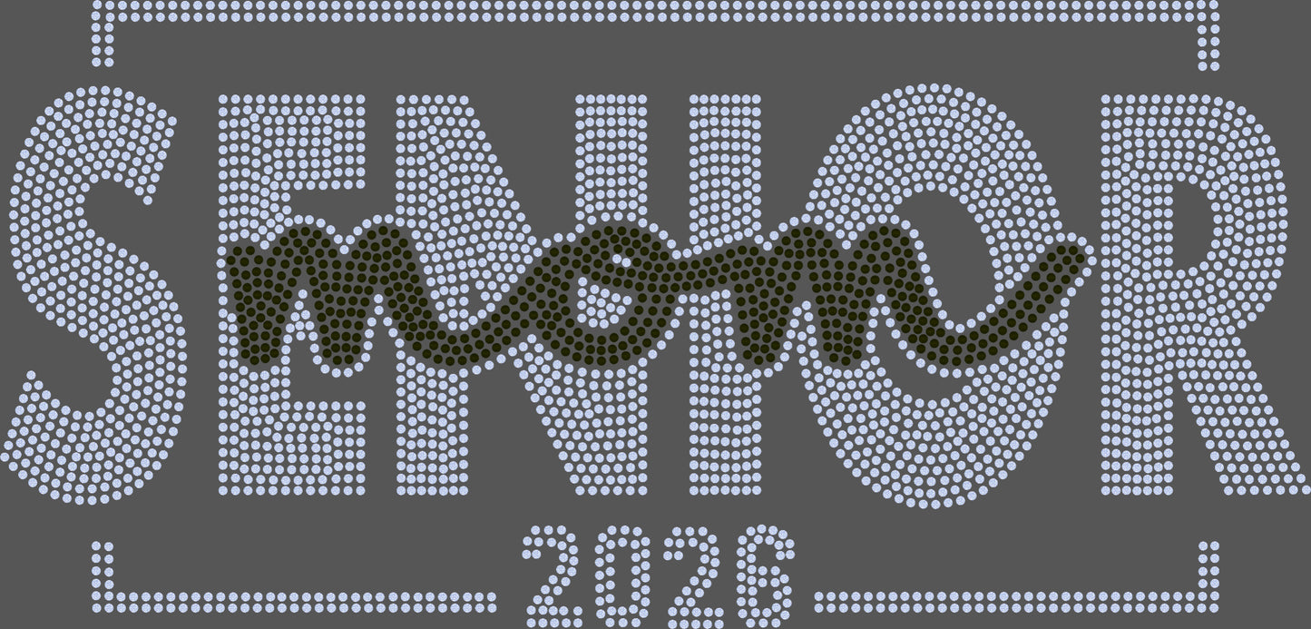 Senior Mom 2026 2-Color Approximately 11" wide Spangle Transfer