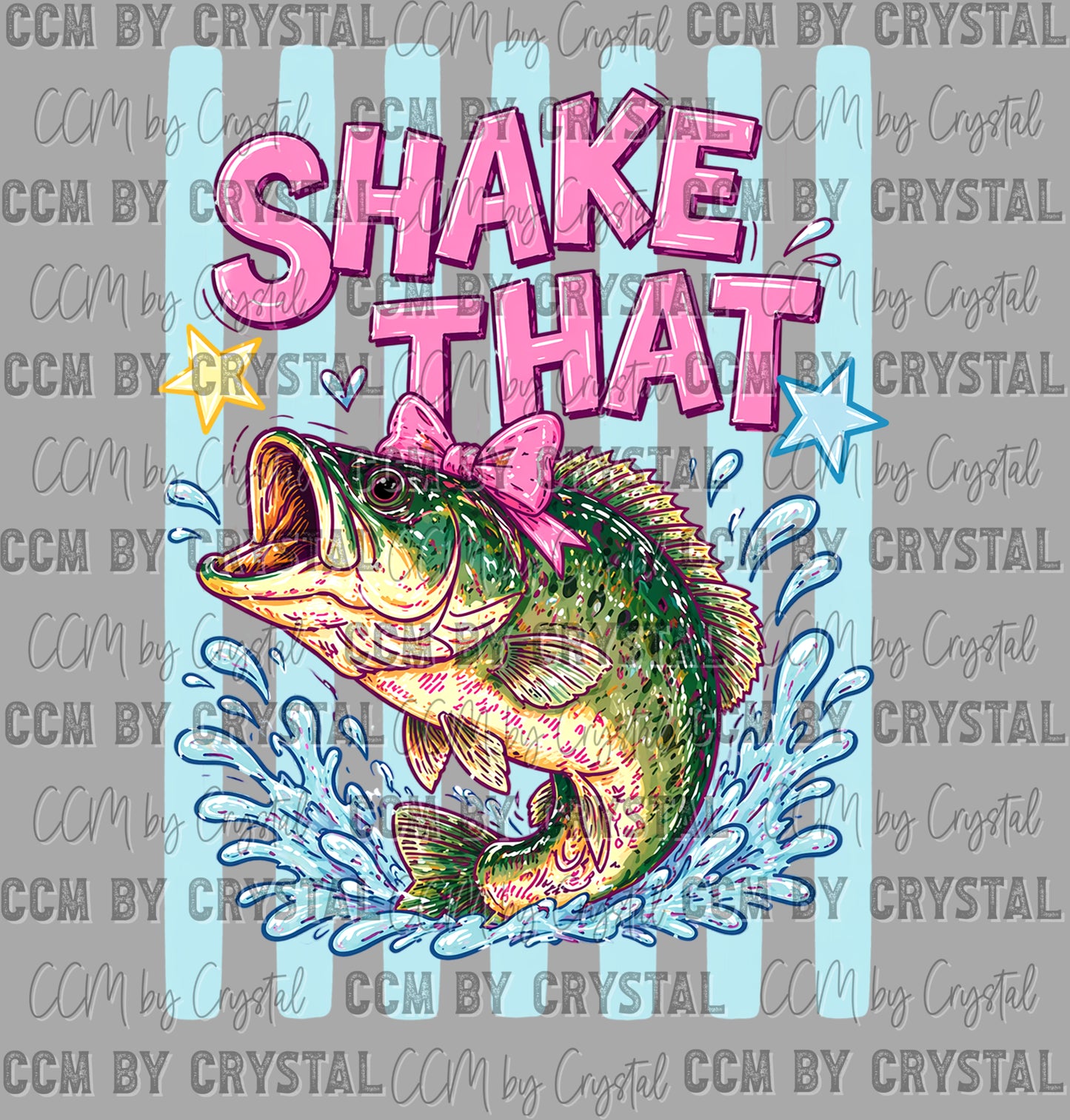 Shake That Fish Fishing Ready to Press DTF Transfers Sublimation Transfers