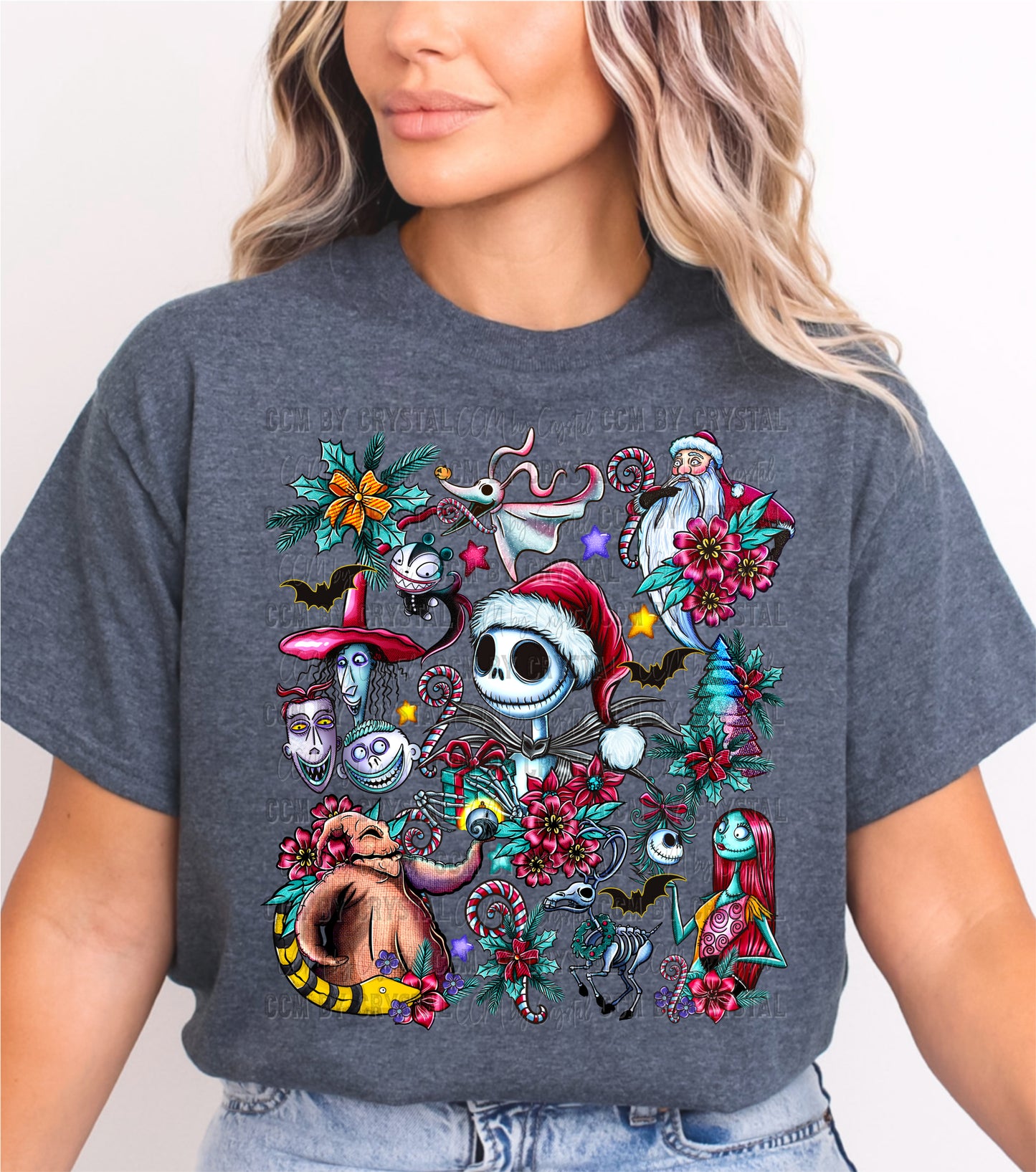 Halloween Christmas Skeleton Gildan Softstyle T-Shirt