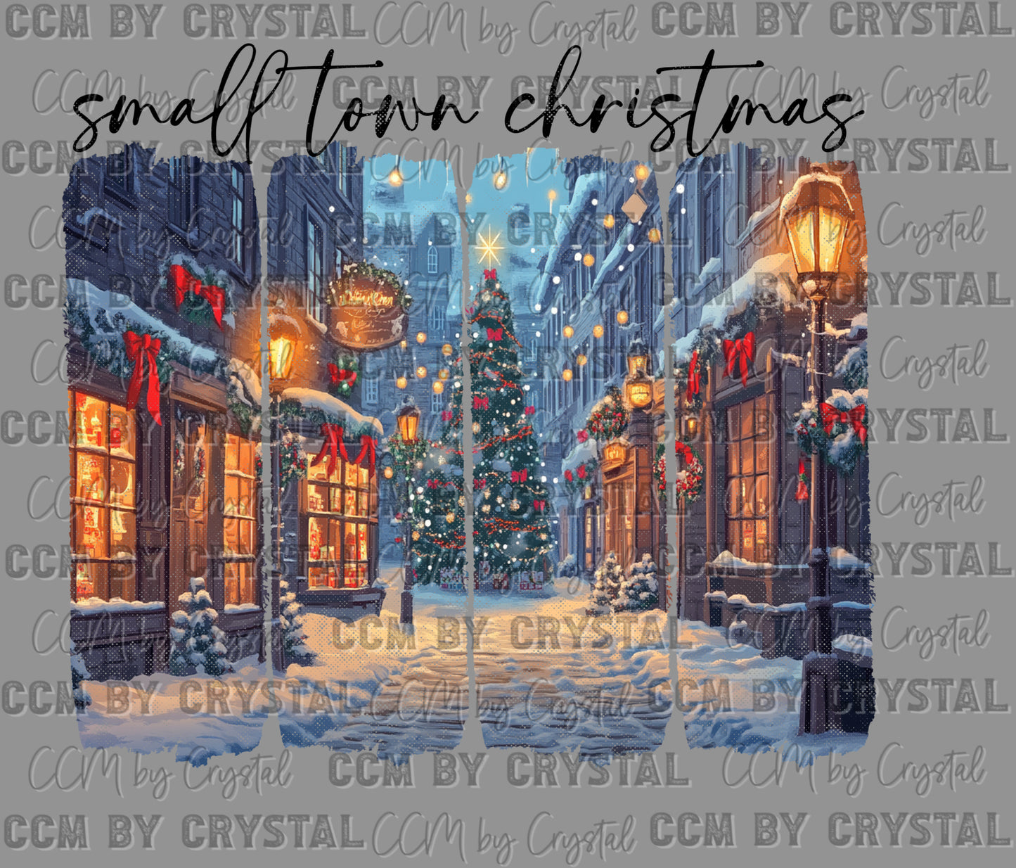 Small Town Christmas Ready to Press Transfer DTF Transfer Sublimation Transfer