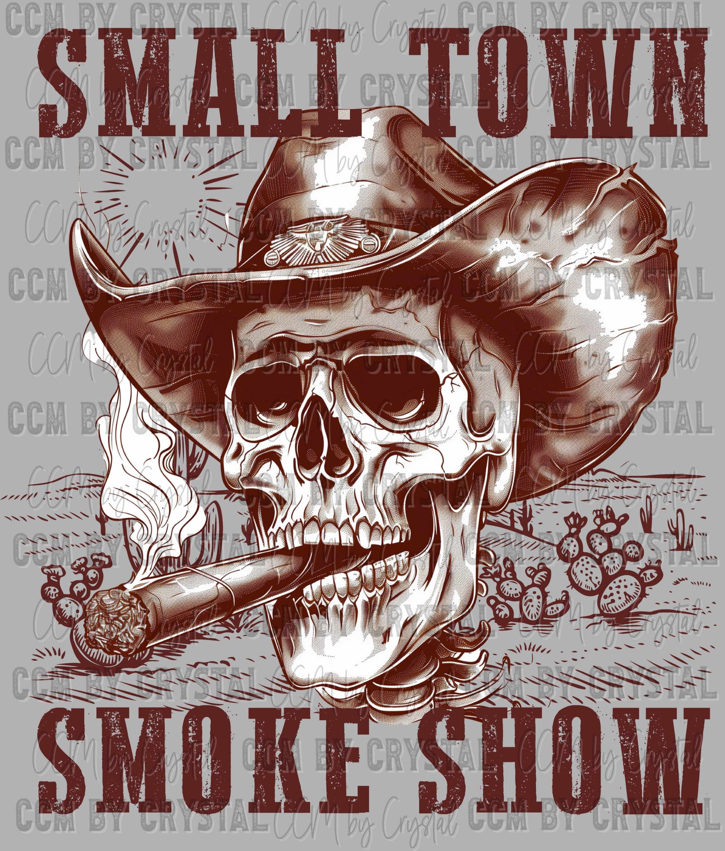 Small Town Smoke Show Ready to Press Transfer DTF Transfer Sublimation Transfer