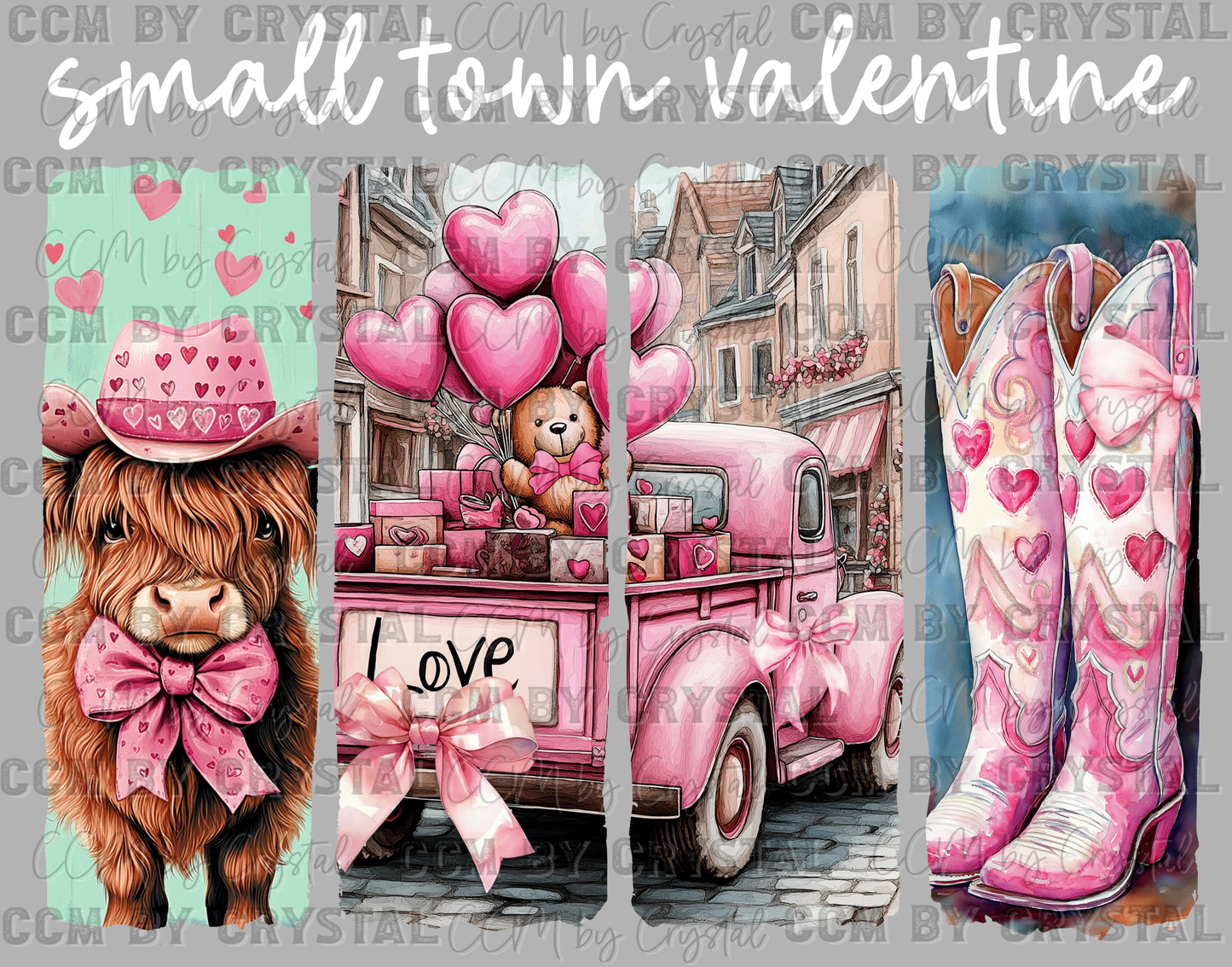 Small Town Valentine Valentine's Day Ready to Press Transfer DTF Transfer