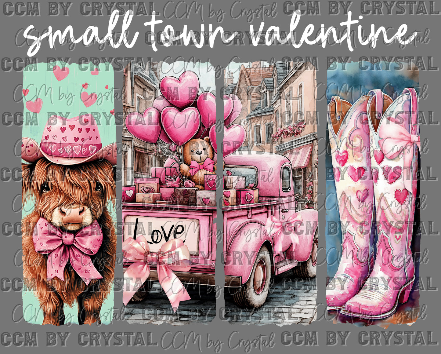 Small Town Valentine Ready to Press Transfer DTF Transfer