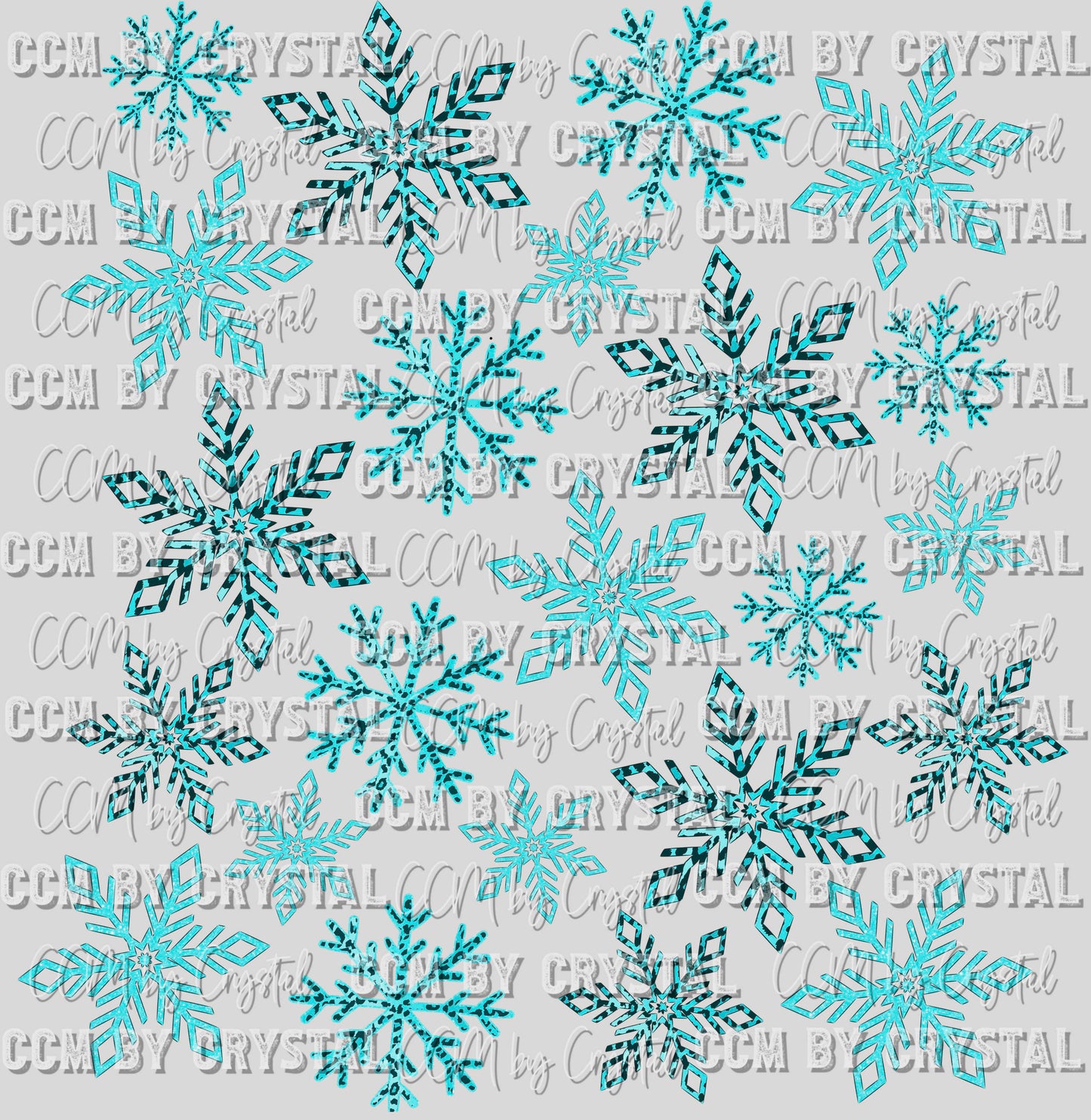 Snowflakes Winter Christmas Ready to Press Transfer