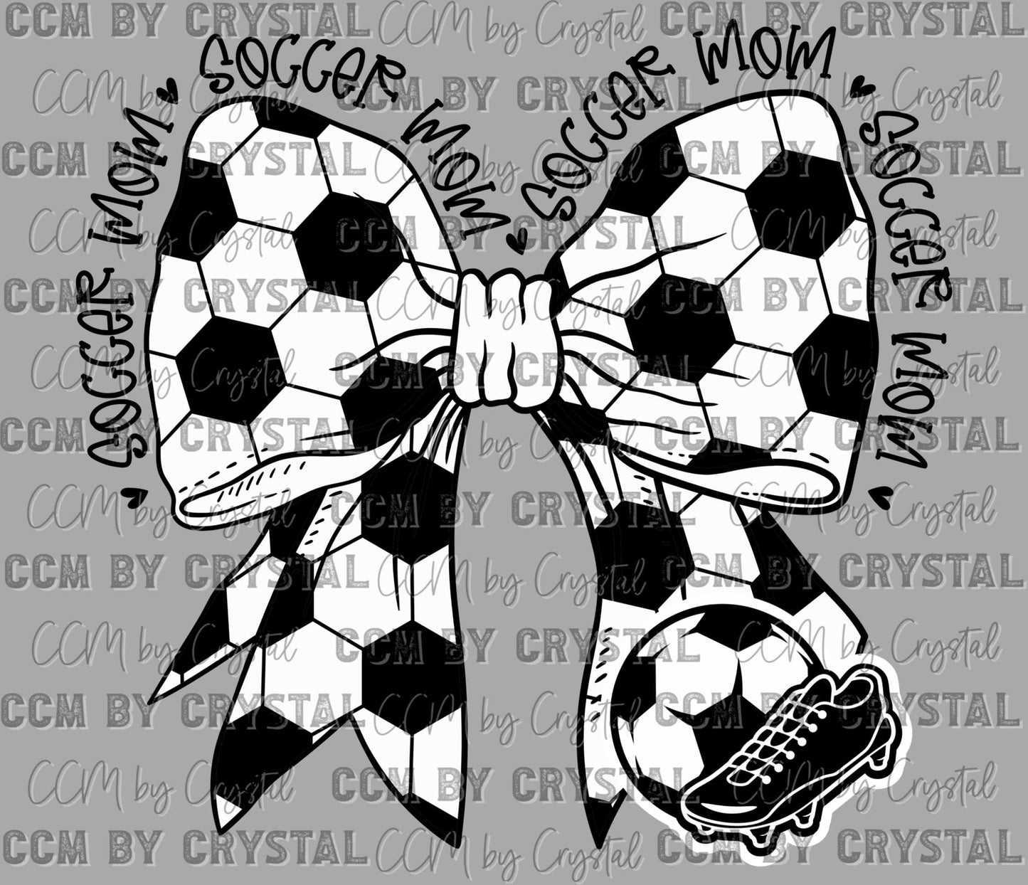 Soccer Mom Bow Ready to Press Transfer DTF Transfer Sublimation Transfer