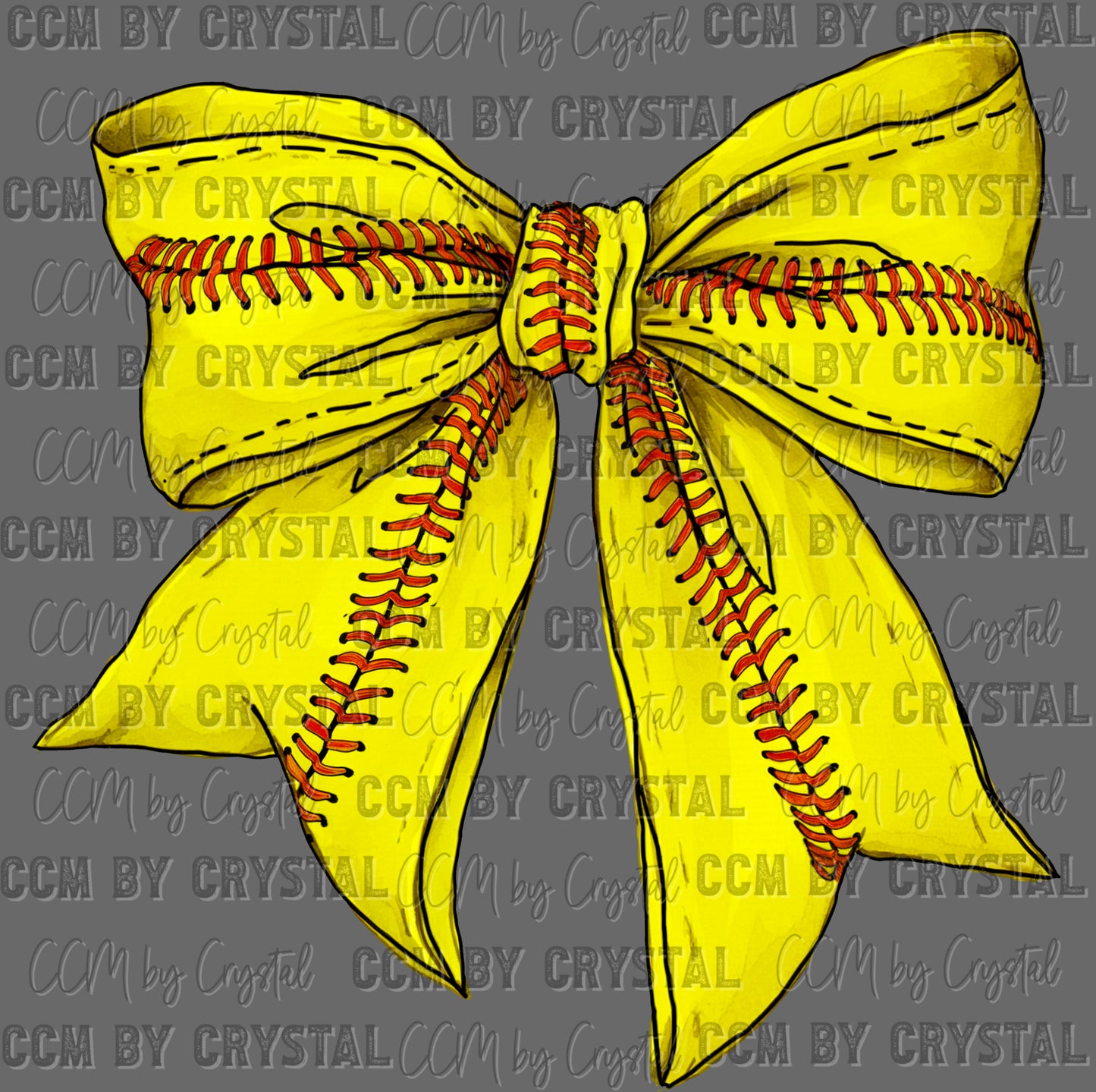Softball Bow Ready to Press Transfer DTF Transfer Sublimation Transfer
