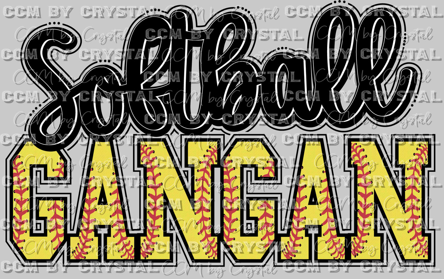 Softball Gangan Ready to Press DTF Transfer Sublimation Transfer