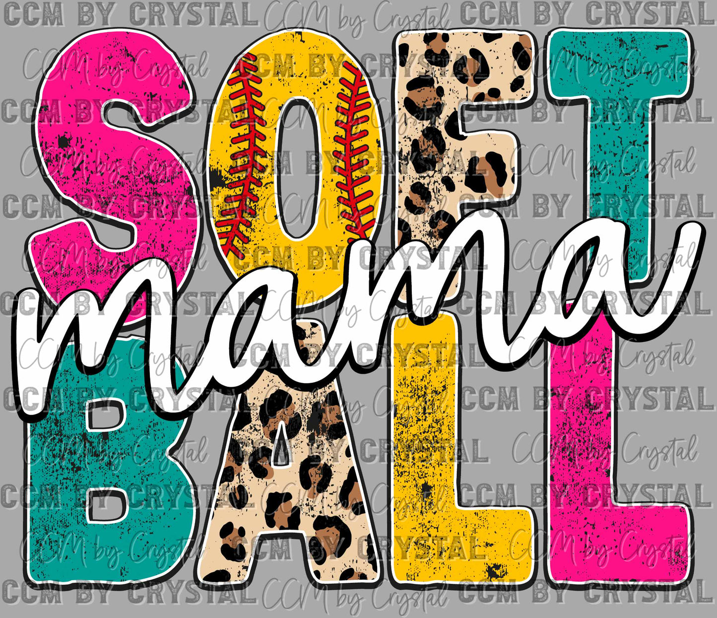 Softball Mama Ready to Press Transfer DTF Transfer Sublimation Transfer