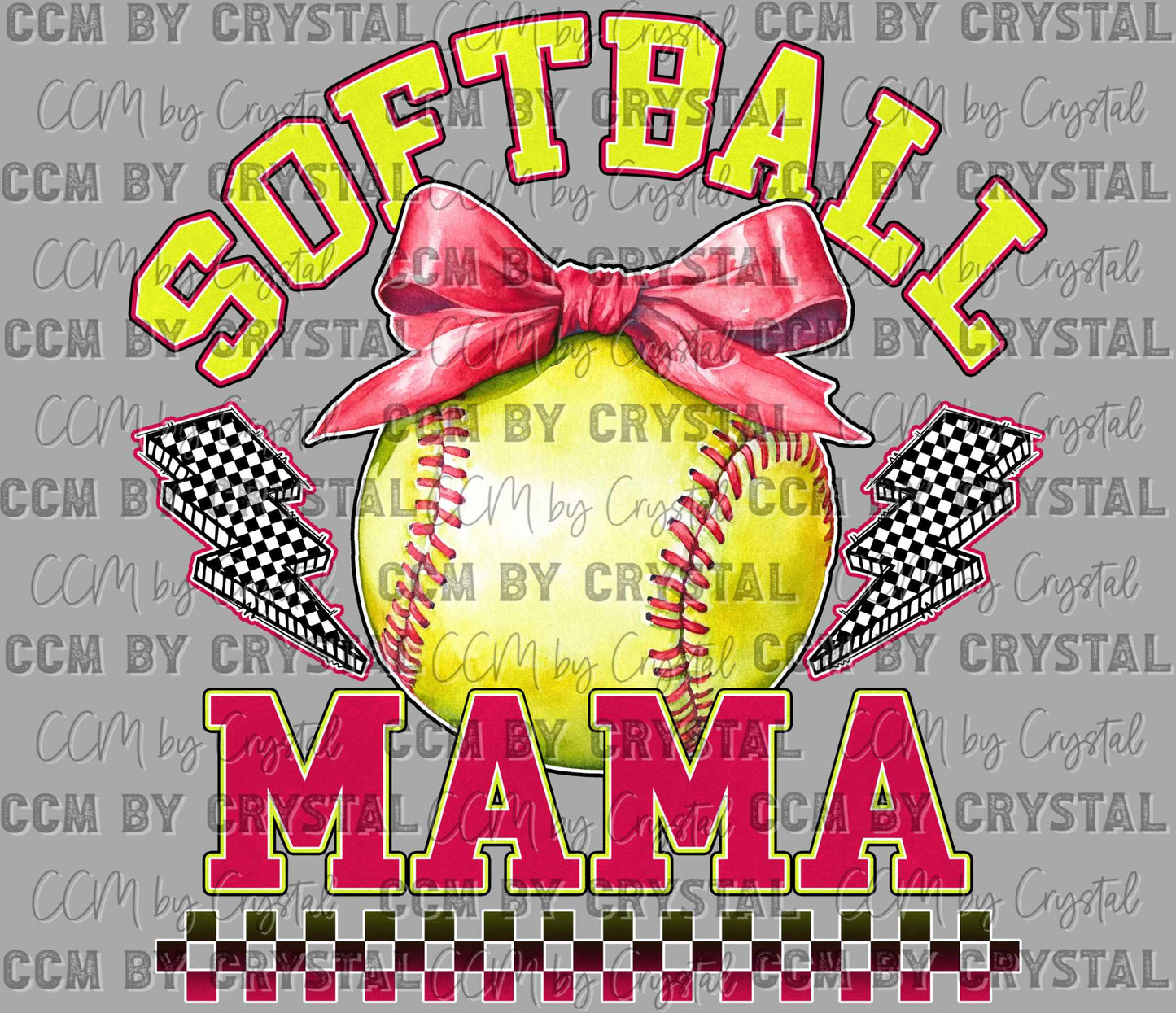 Softball Mama Ready to Press Transfer DTF Transfer Sublimation Transfer
