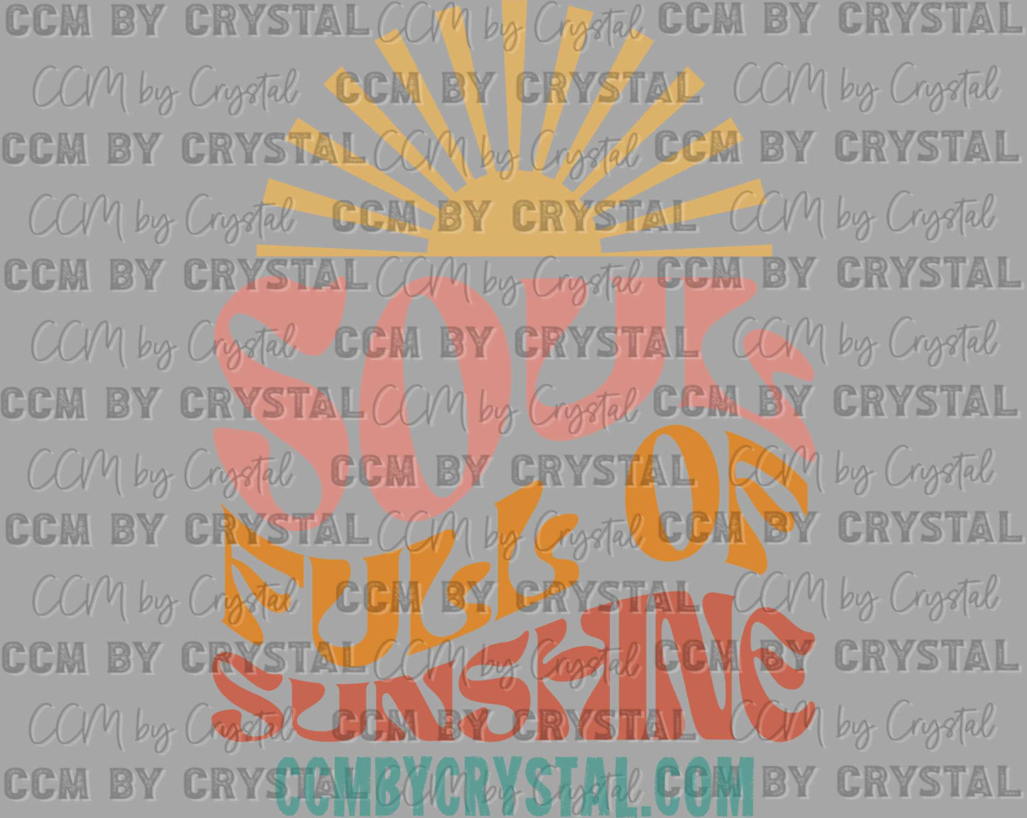 Soul Full of Sunshine Clean Ready to Press Transfer DTF Transfer Sublimation Transfer
