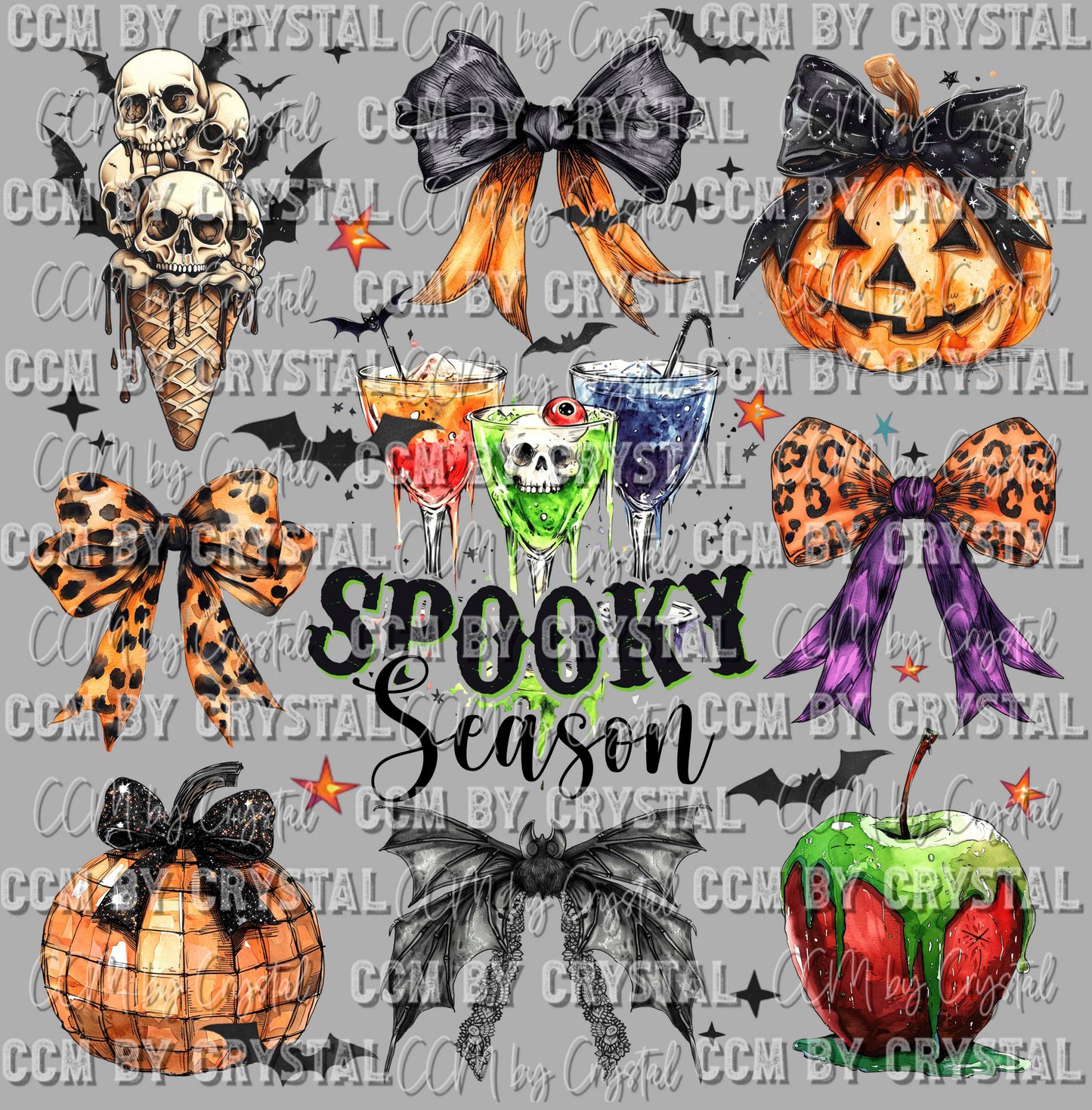 Spooky Season Halloween Ready to Press Transfer DTF Transfer Sublimation Transfer