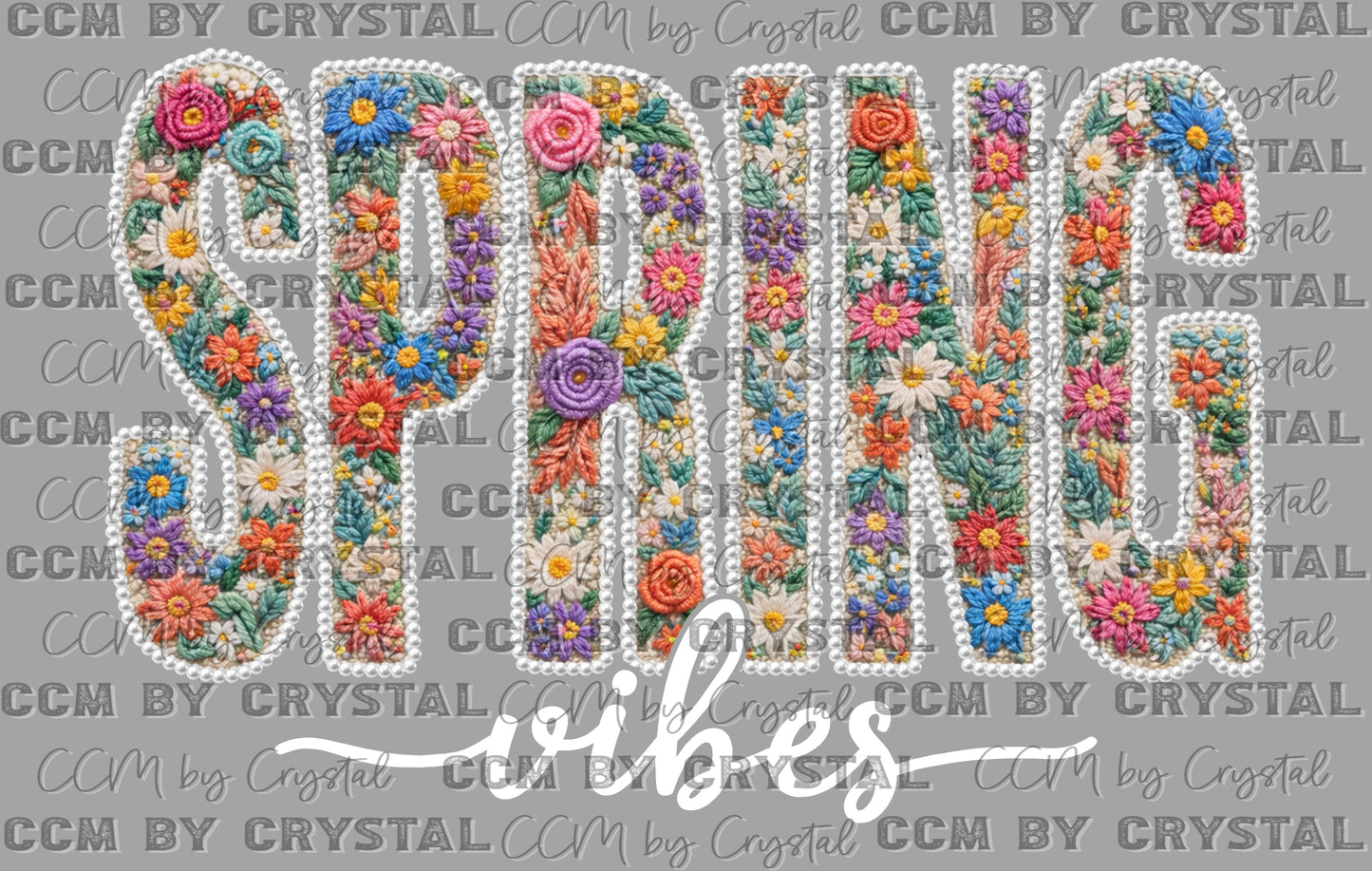 Spring Vibes Floral Easter Ready to Press Instant Peel DTF Transfers Sublimation Transfers