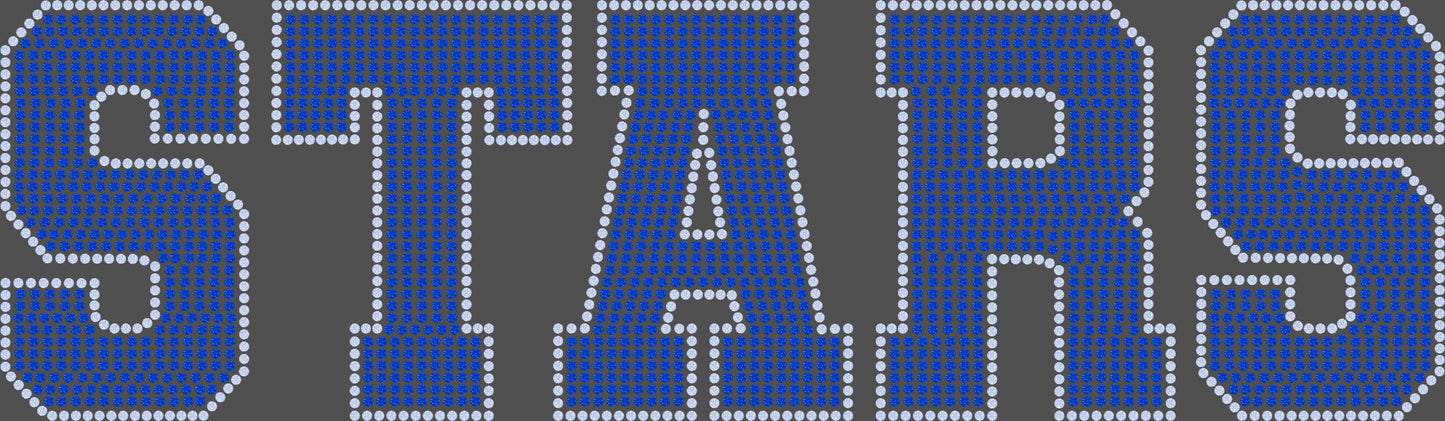 Custom Personalized Name/Mascot 11X3" 2- Color Spangle Transfer