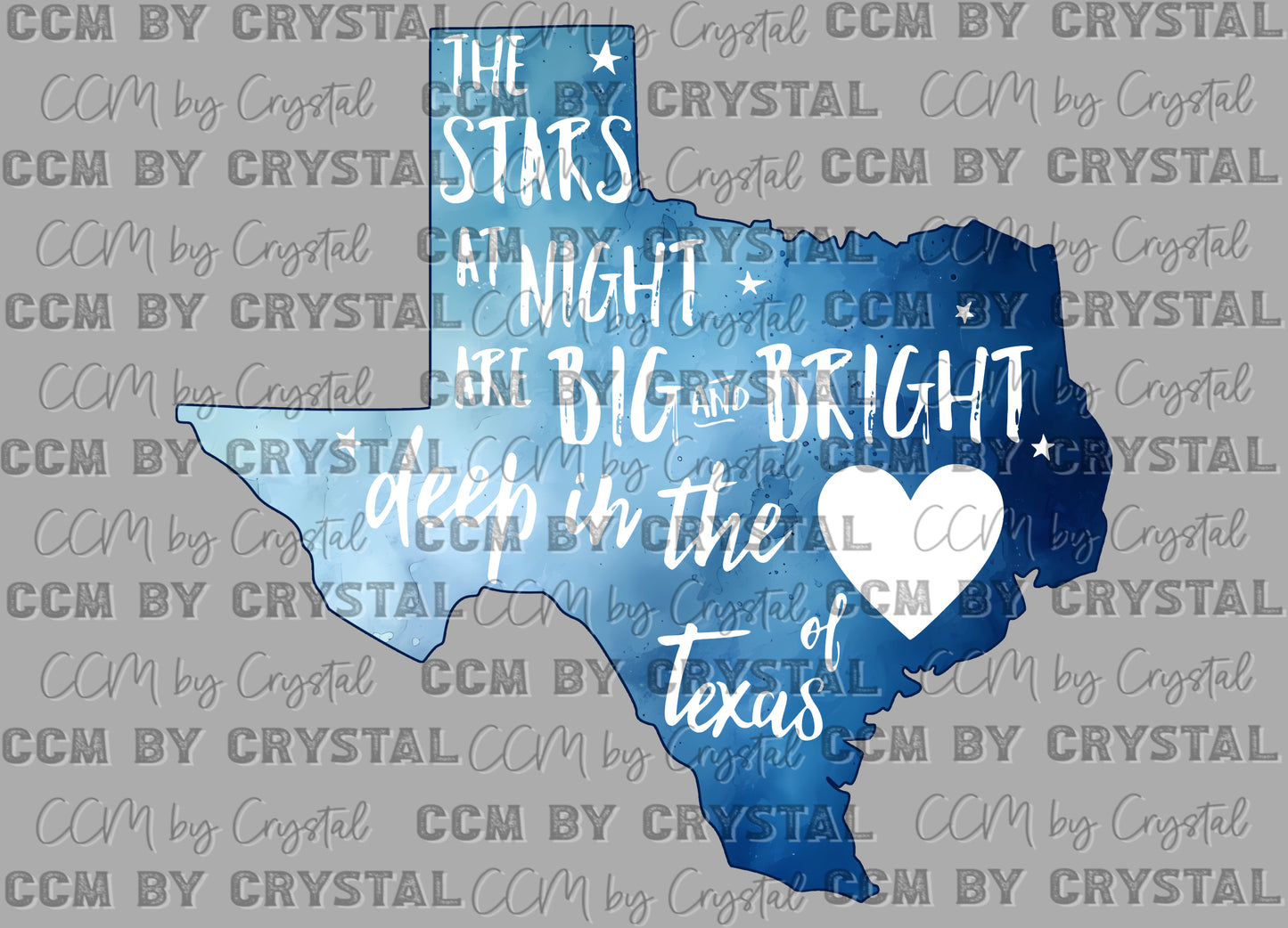 Deep in the Heart of Texas Ready to Press Transfer DTF Transfer Sublimation Transfer