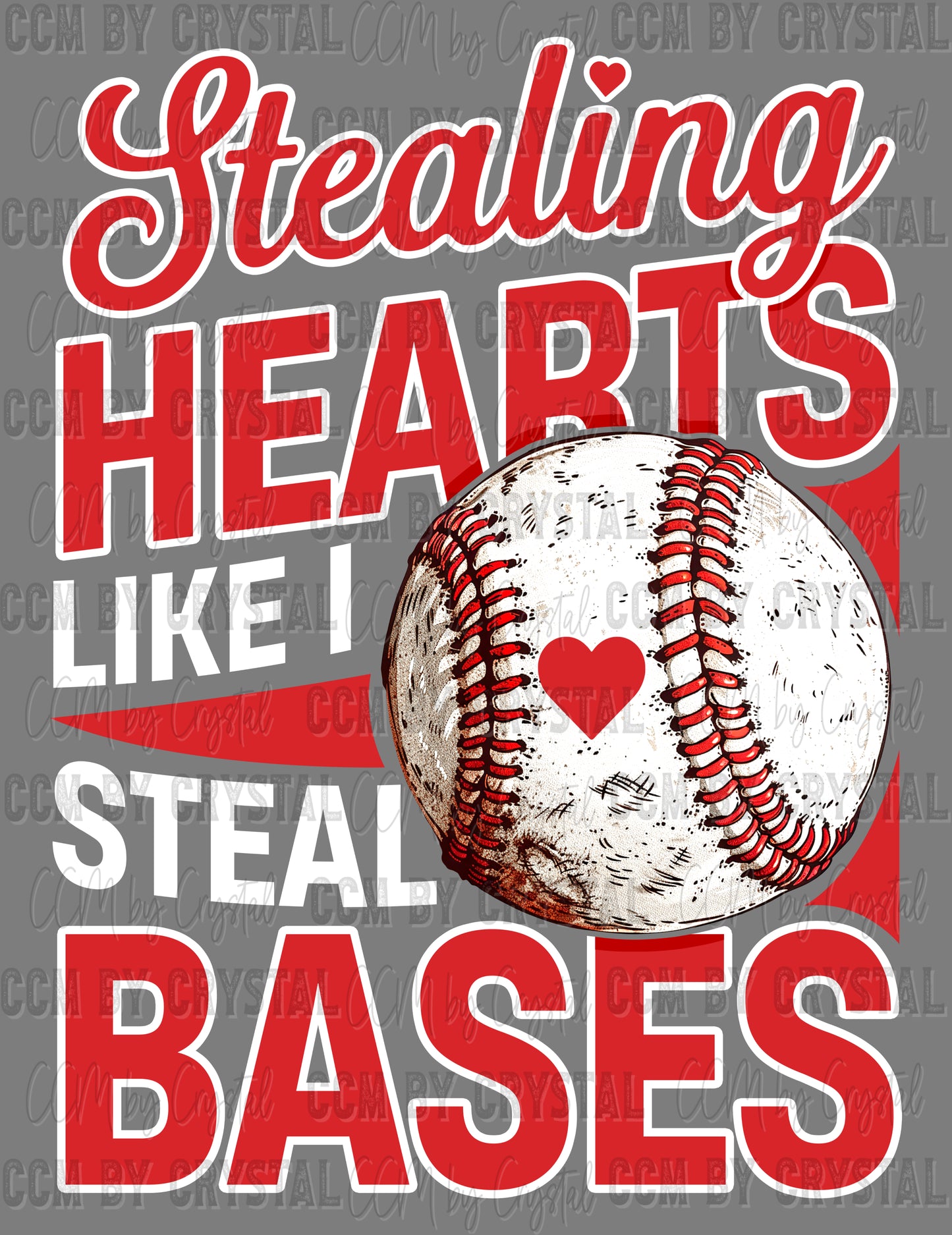 Stealing Hearts Like I Steal Bases Valentines Baseball Ready to Press Instant Peel DTF Transfers