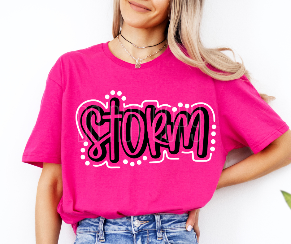 Storm Doodle Mascot Ready to Press Transfer DTF Transfer Sublimation Transfer