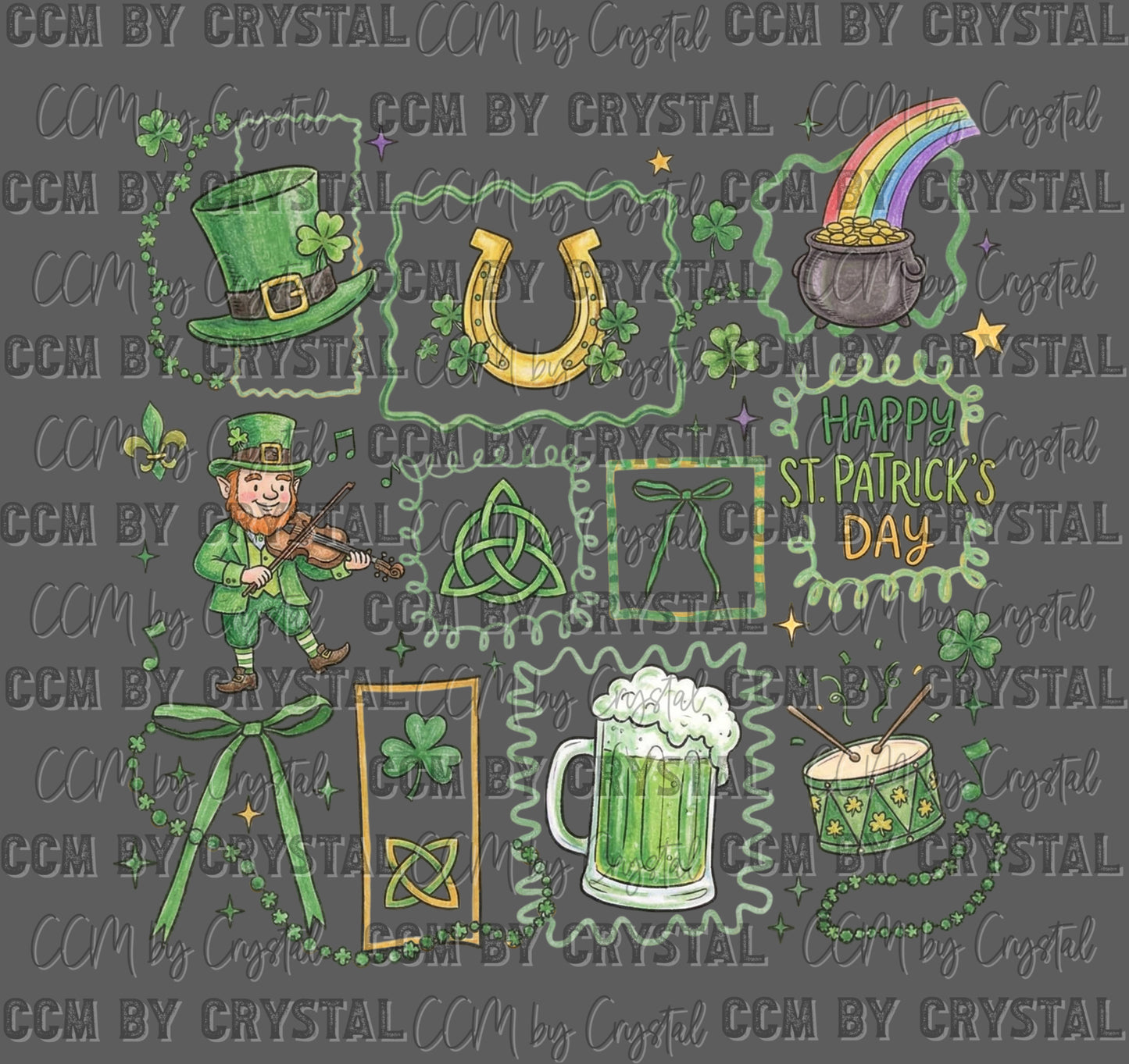 St. Patrick's Day Collage Ready to Press DTF Transfers Sublimation Transfers