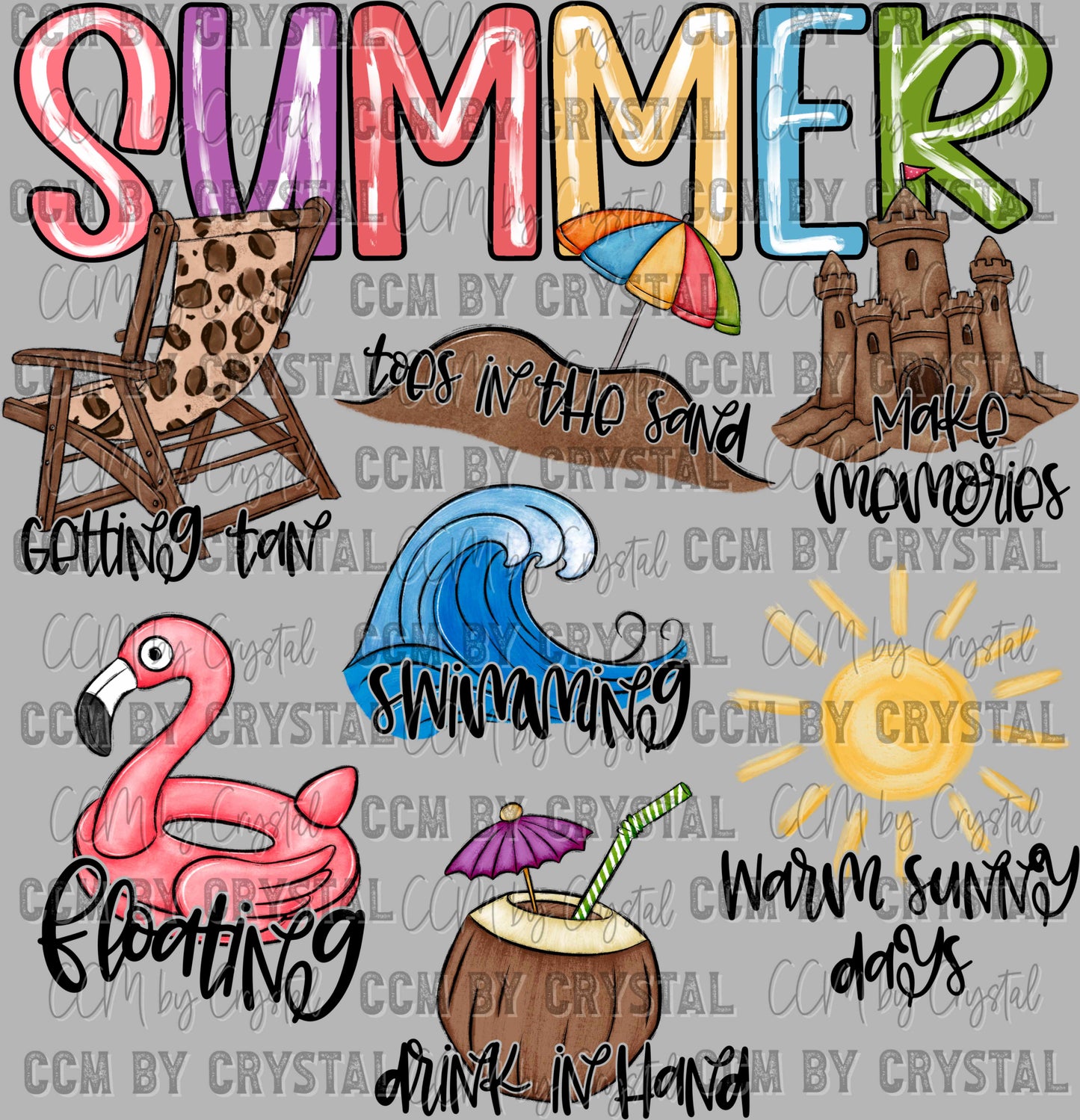 Summer Ready to Press Transfer DTF Transfer Sublimation Transfer