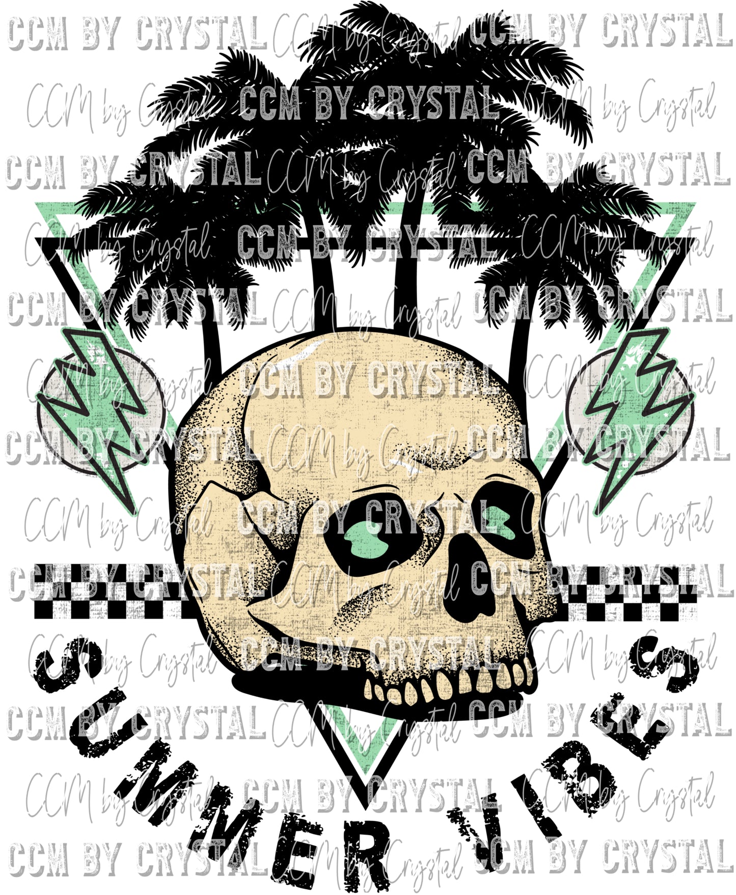 Summer Vibes Skellie Ready to Press Transfer