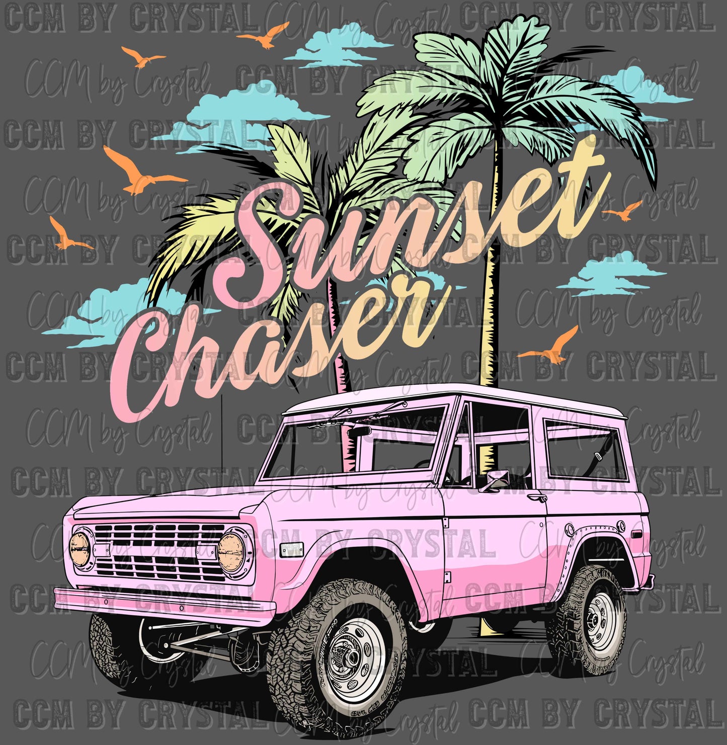 Sunset Chaser Ready to Press Transfer DTF Transfer Sublimation Transfer