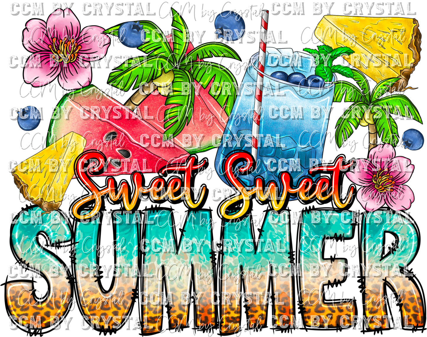 Sweet Sweet Summer Summertime Ready to Press Transfer