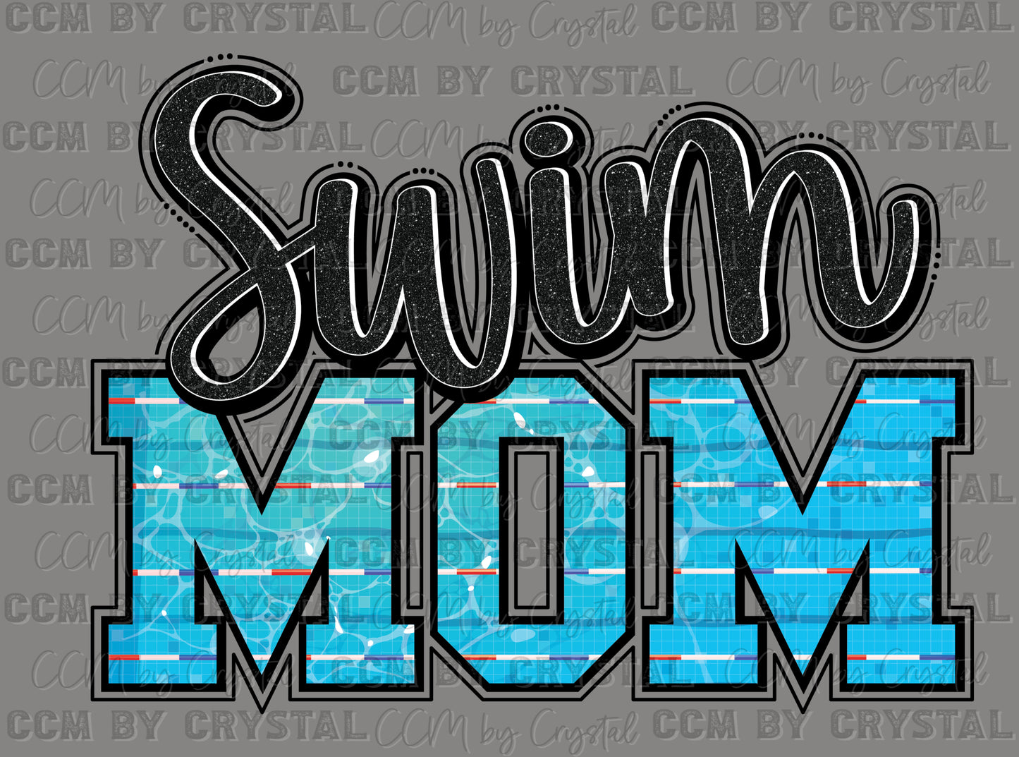Swim Mom Purple Ready to Press DTF Transfers Sublimation Transfers