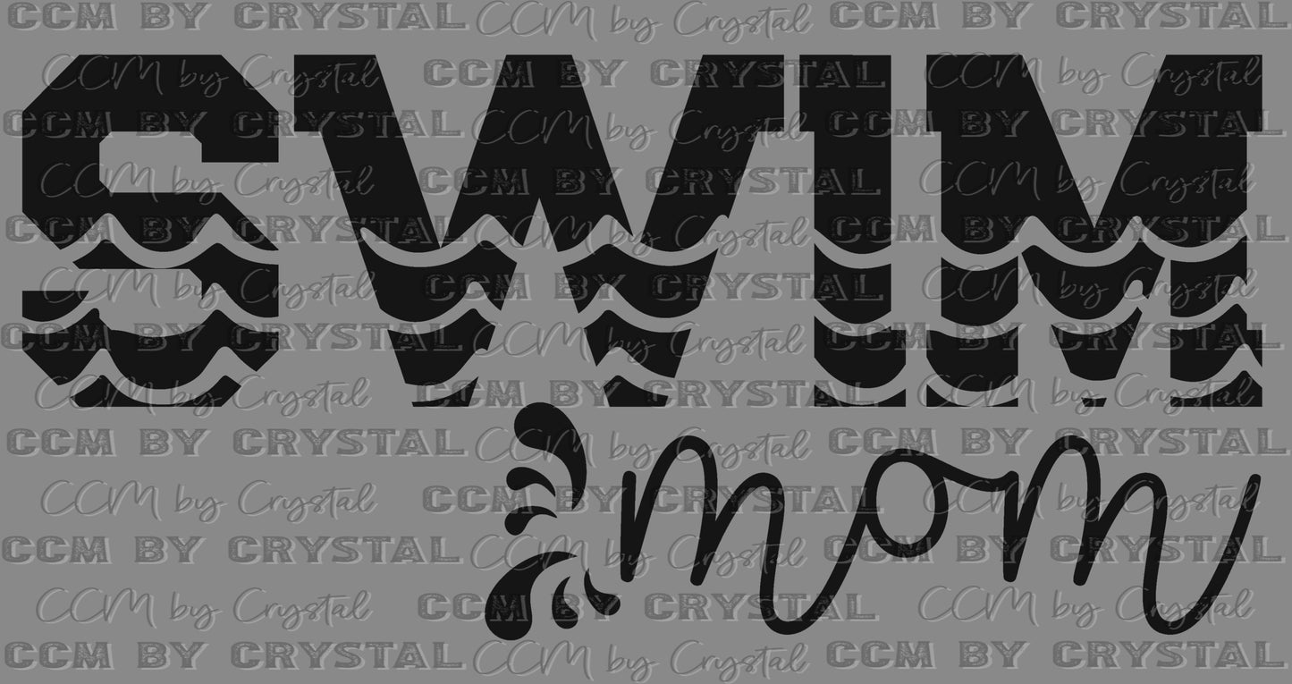 Swim Mom Purple Ready to Press DTF Transfers Sublimation Transfers