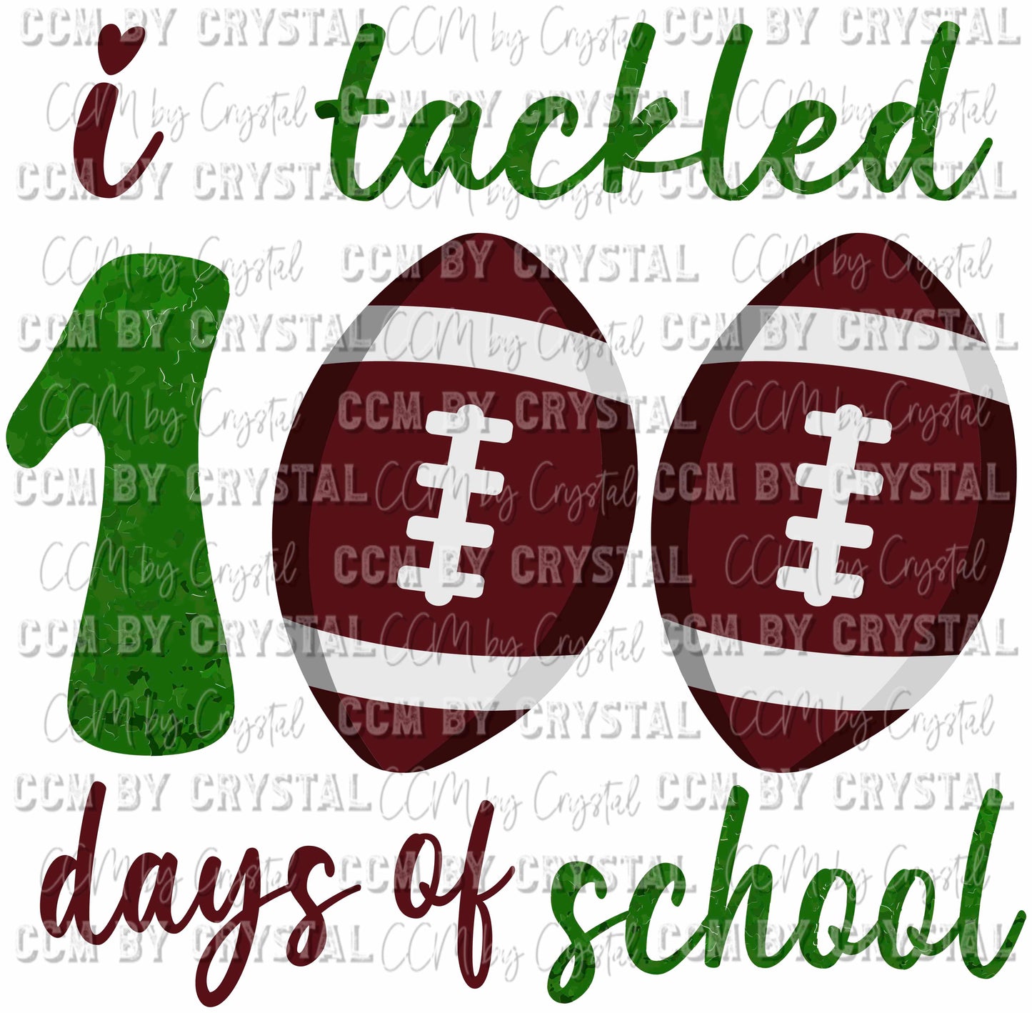 I Tackled 100 Days of School Football Ready to Press Transfer