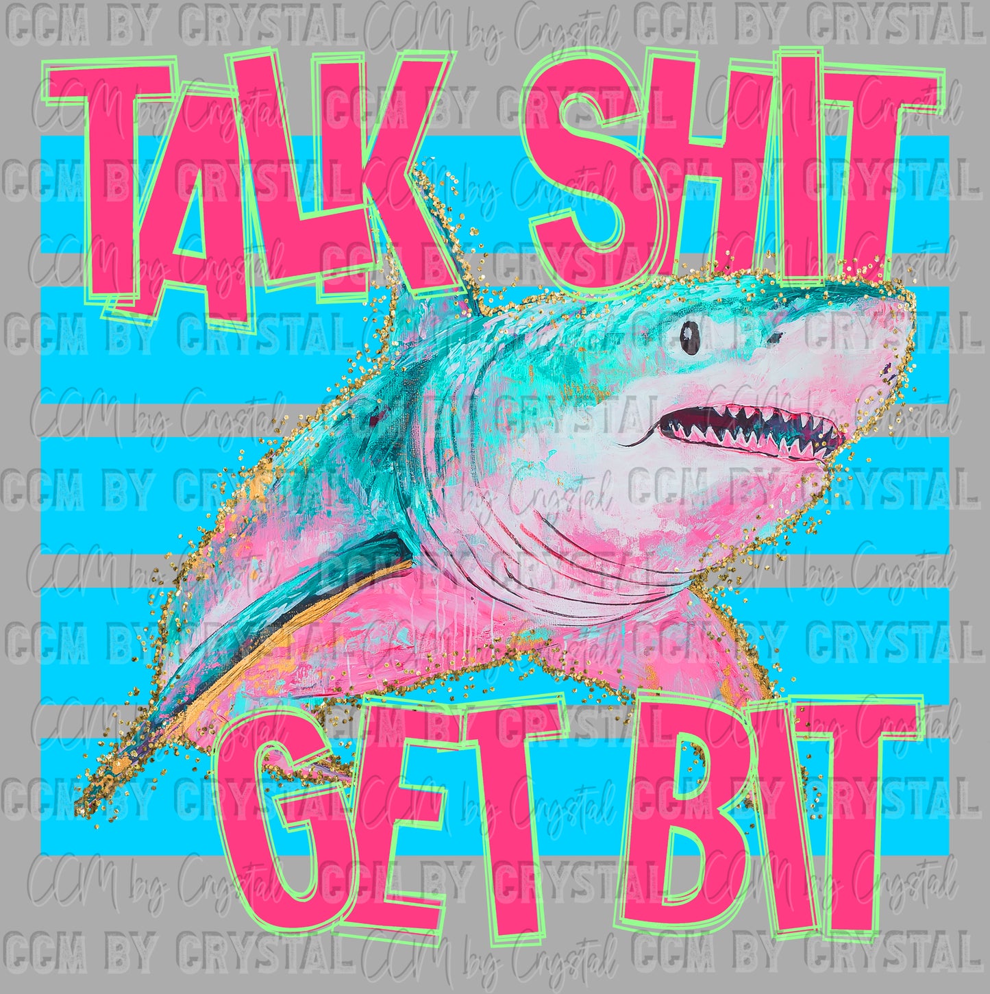 Get Bit Shark Summer DTF Transfer Sublimation Transfer
