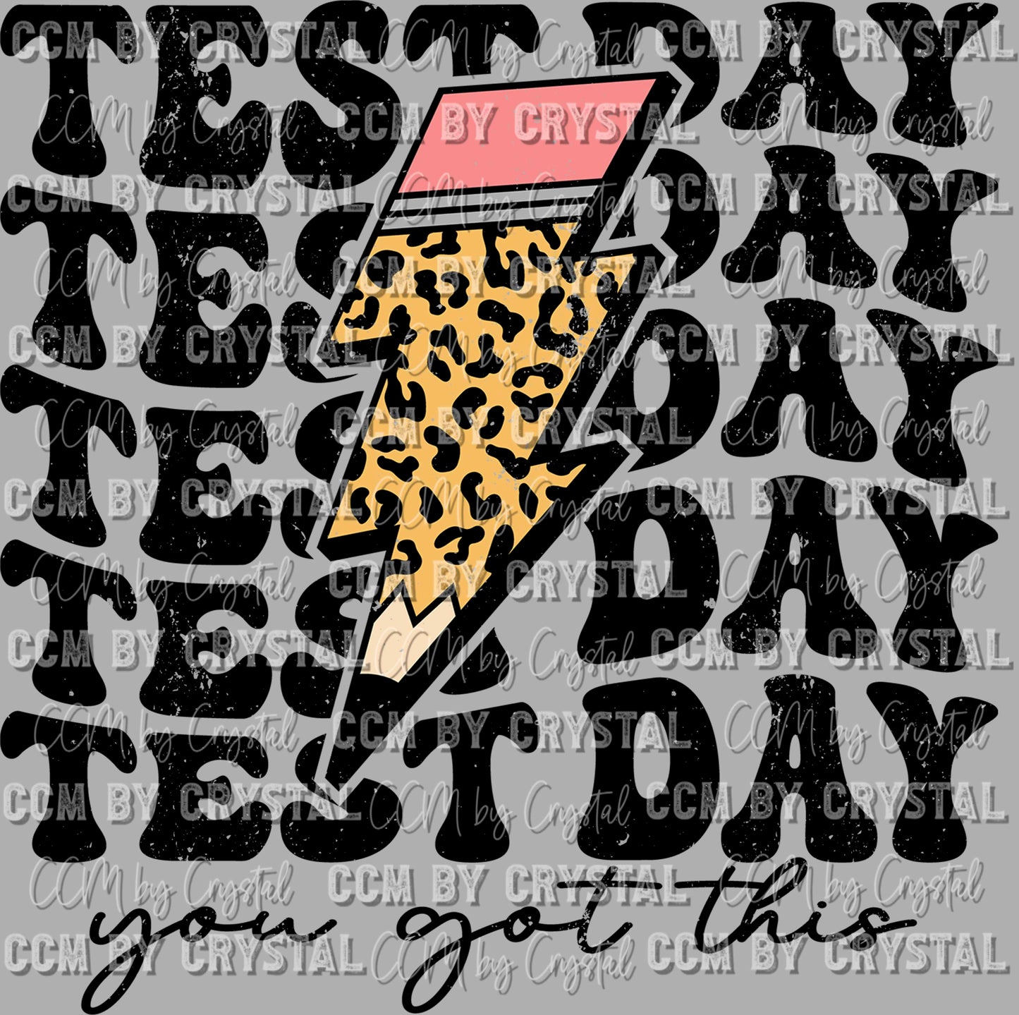 Distressed Test Day Ready to Press Transfer DTF Transfer Sublimation Transfer