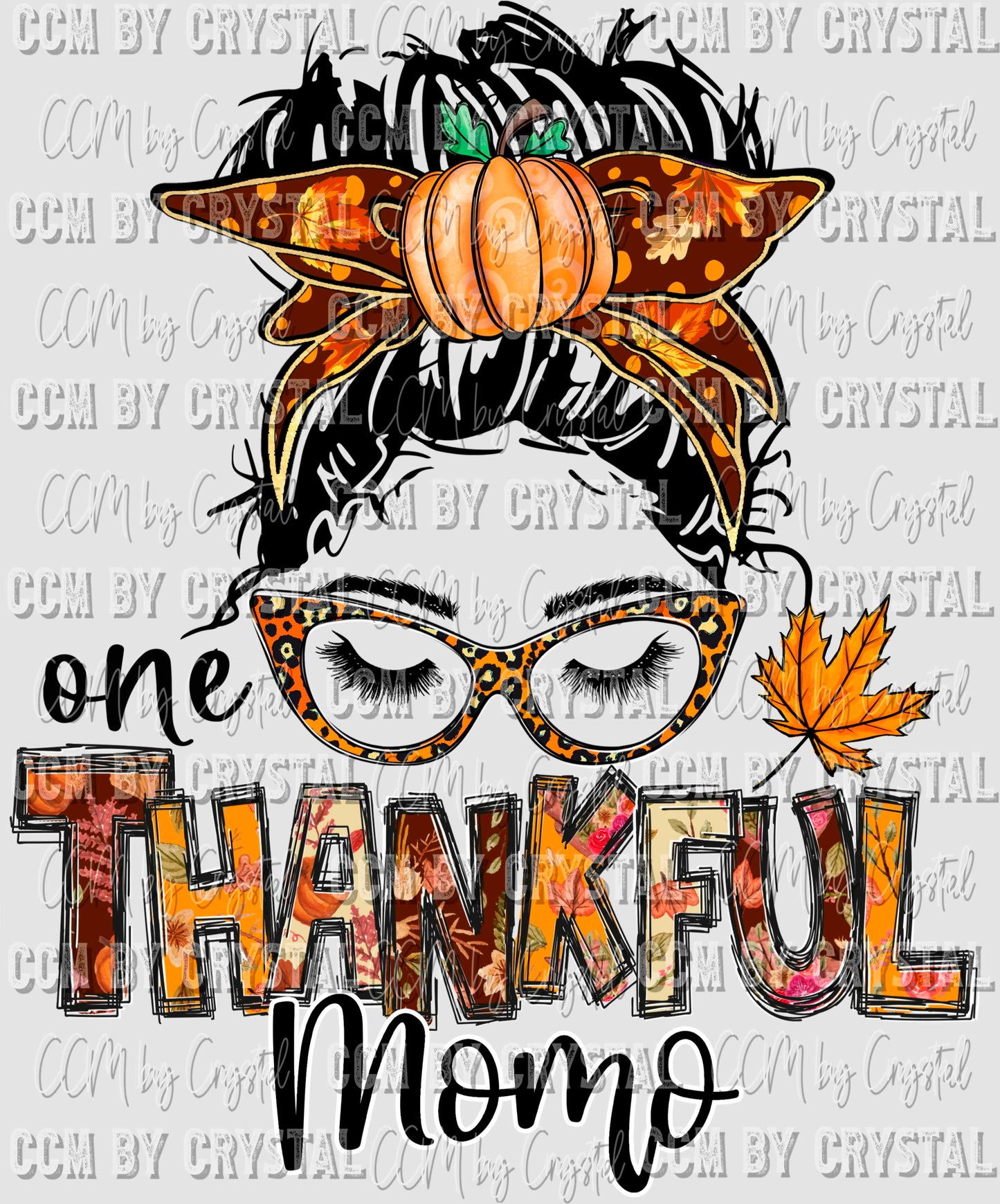 Thankful Momo Fall Thanksgiving Ready to Press Transfer