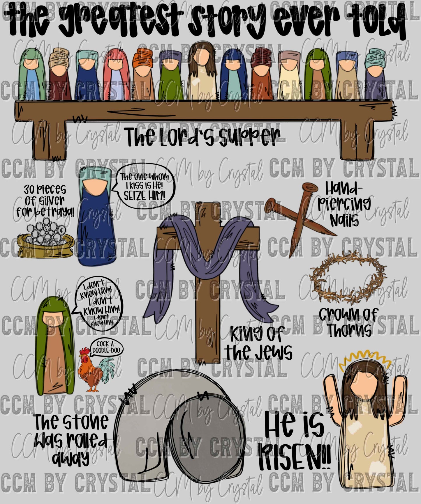 The Greatest Story Ever Told Christian Faith Ready to Press Transfer DTF Transfer Sublimation Transfer