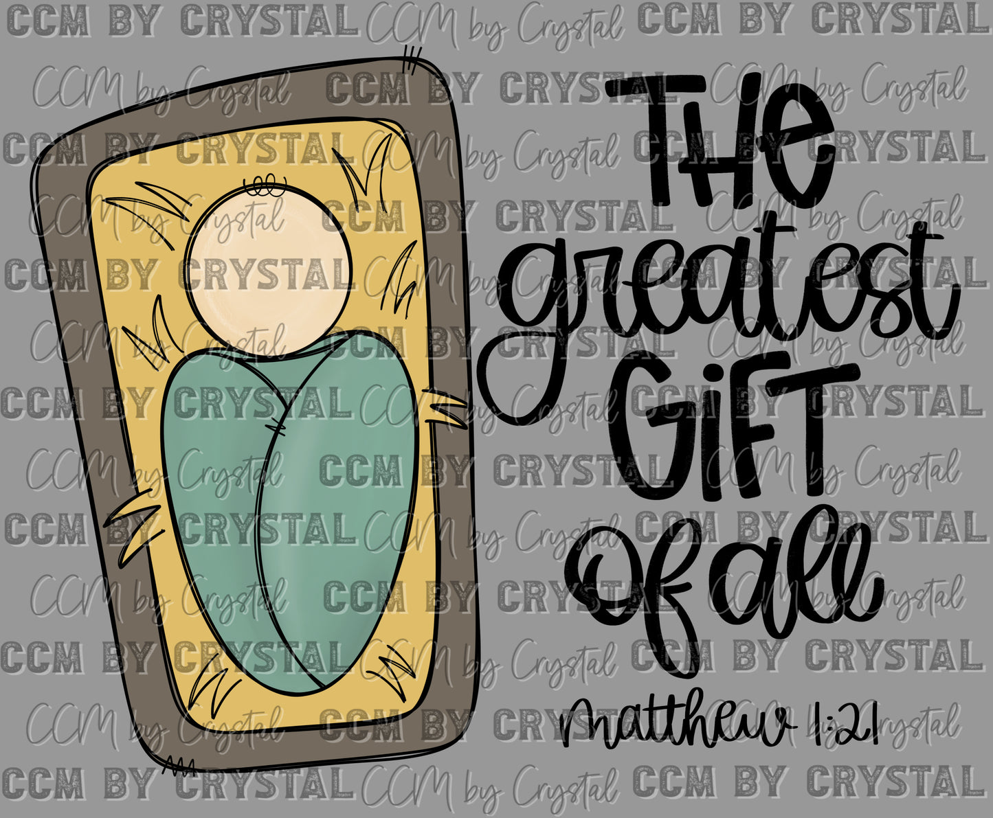 The Greatest Gift of All Jesus Christian Ready to Press Transfer DTF Transfer Sublimation Transfer