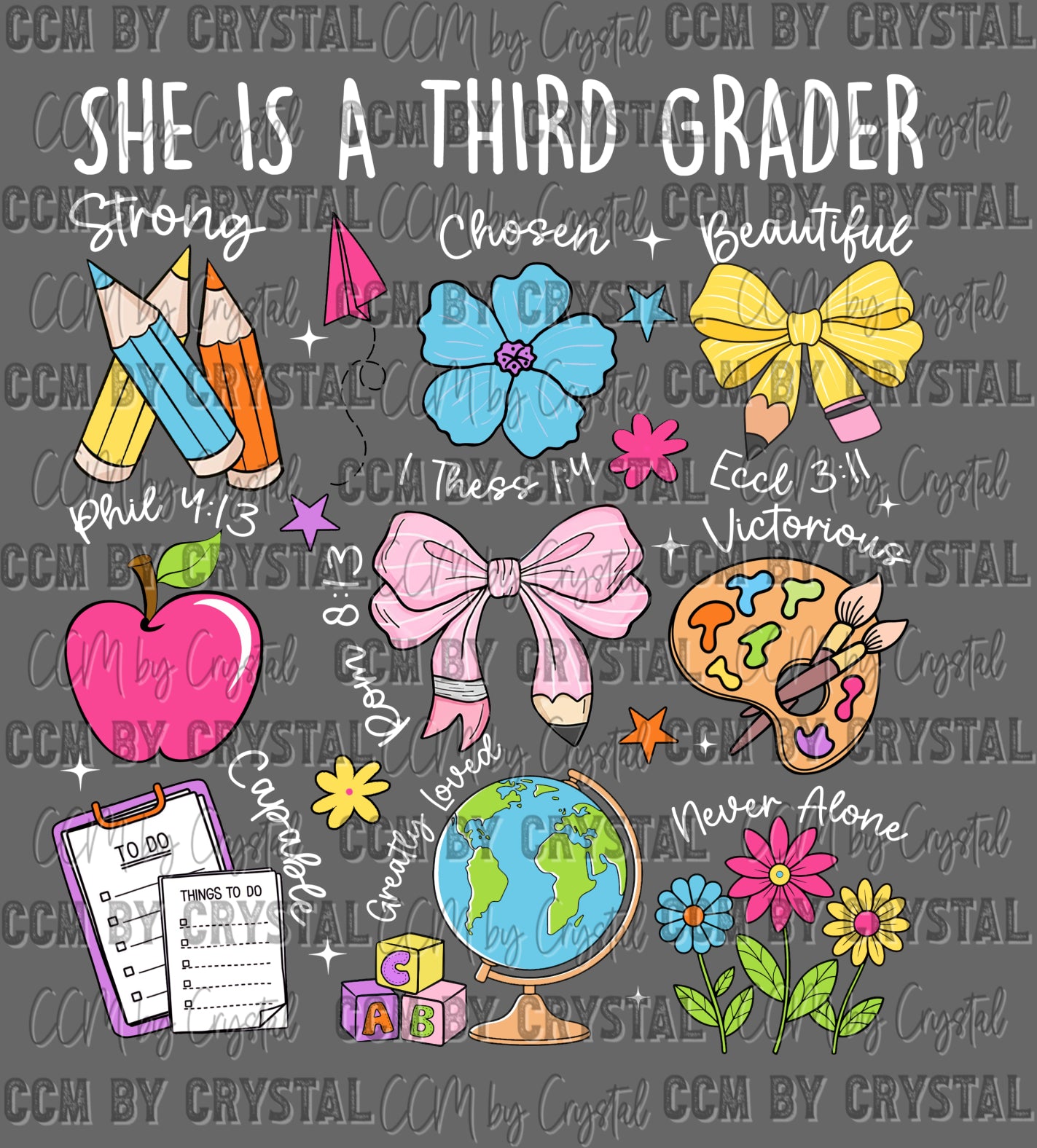 She is A Third Grader Ready to Press Transfer DTF Transfer