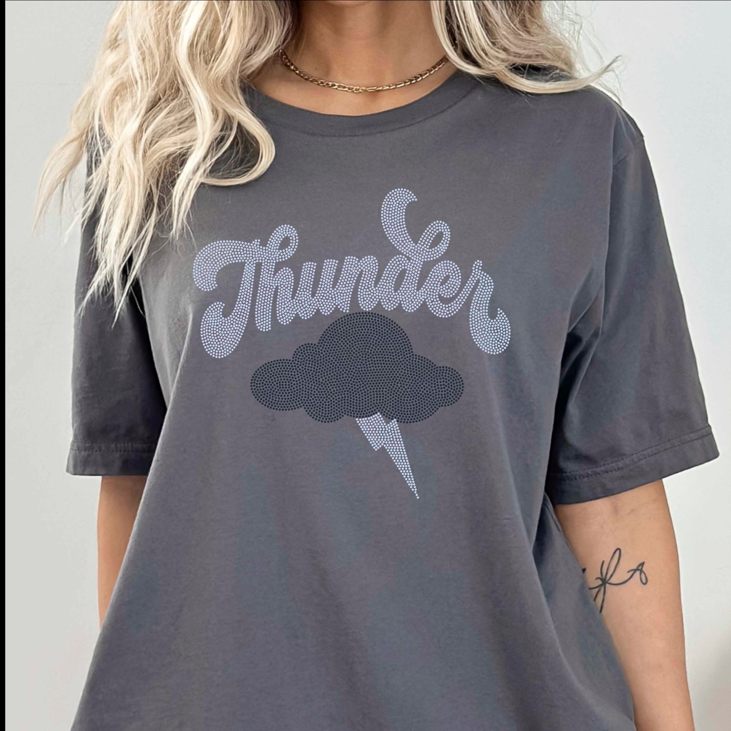 Thunder 11" Wide 2- Color Spangle Ready to Press Spangle Transfer Sparkle Bling