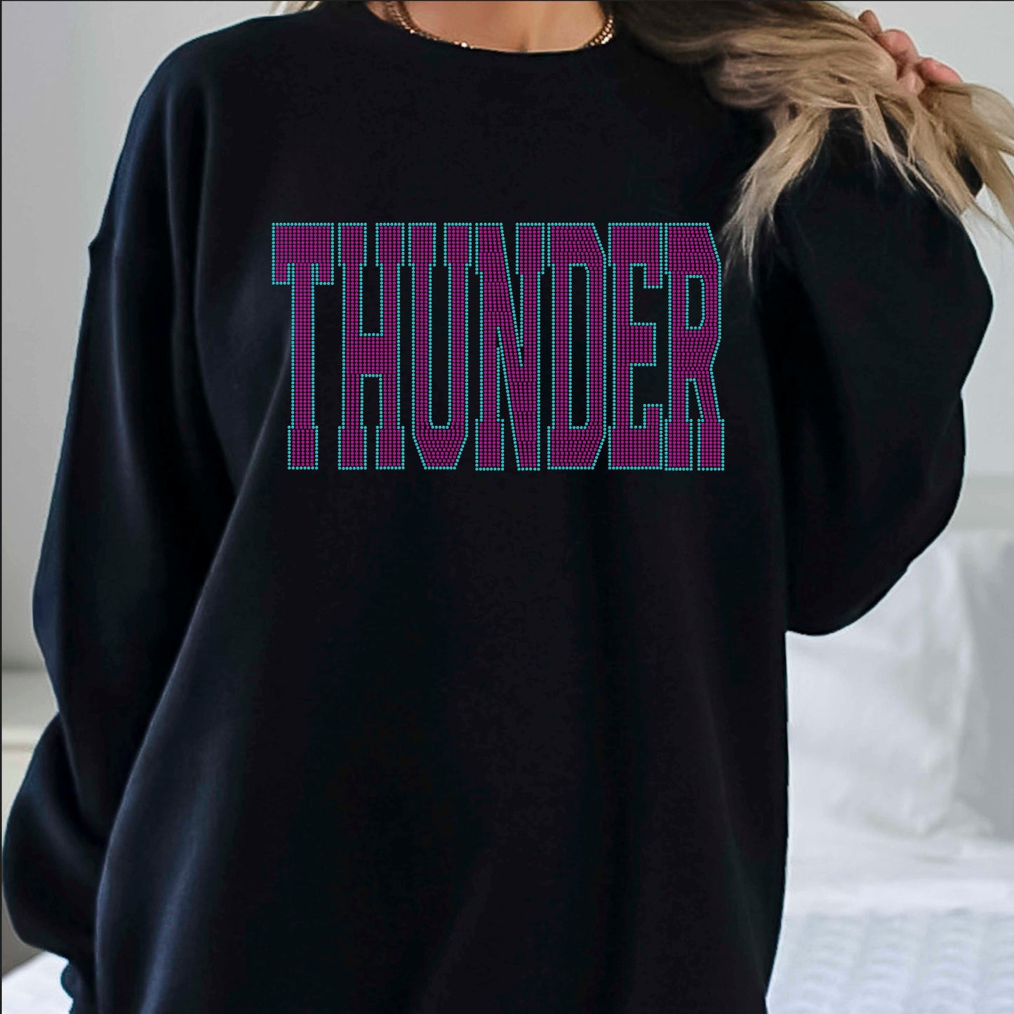 Thunder 2-Color Approximately 11" wide Spangle Transfer