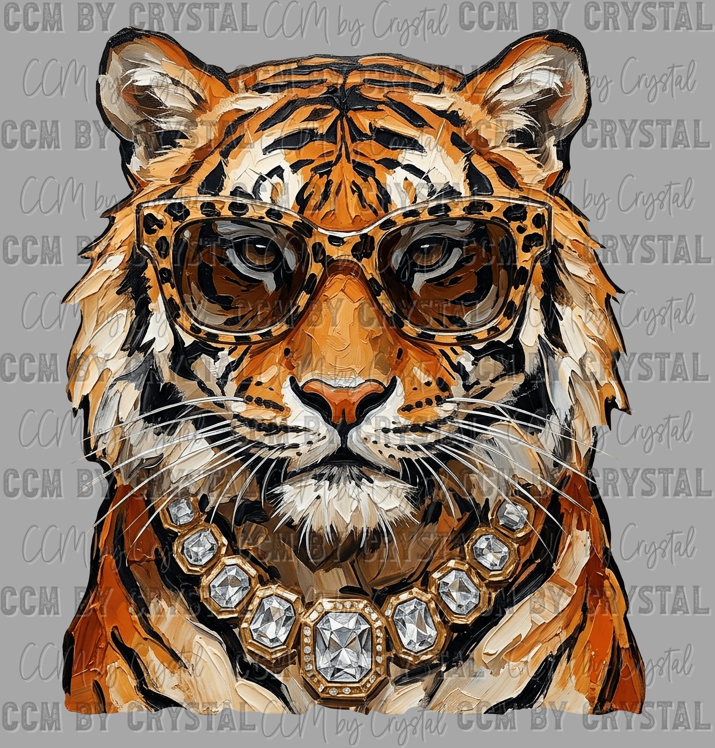 Tiger Faux Paint Texture Ready to Press DTF Transfers Sublimation Transfers