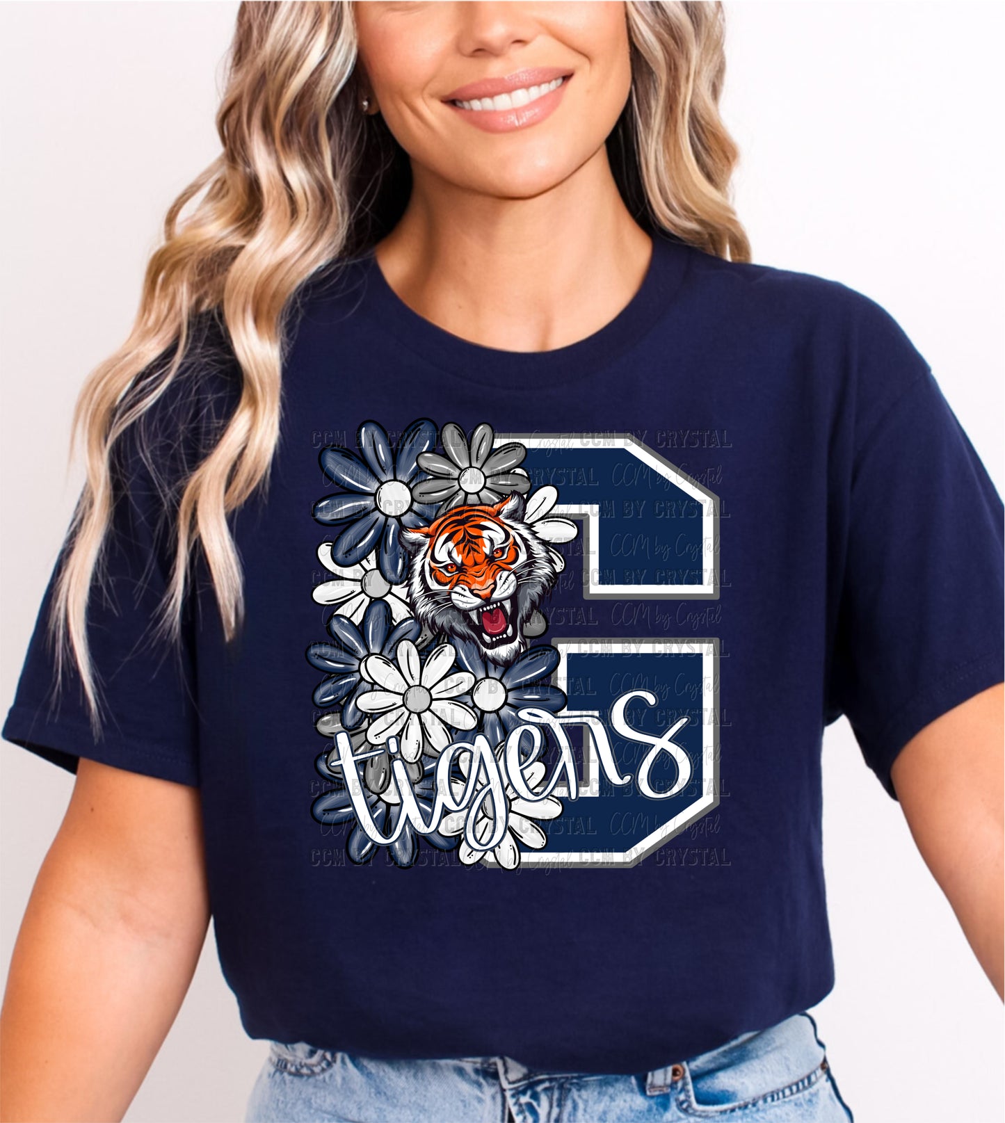 Goliad Tigers Floral Gildan Softstyle T-Shirt